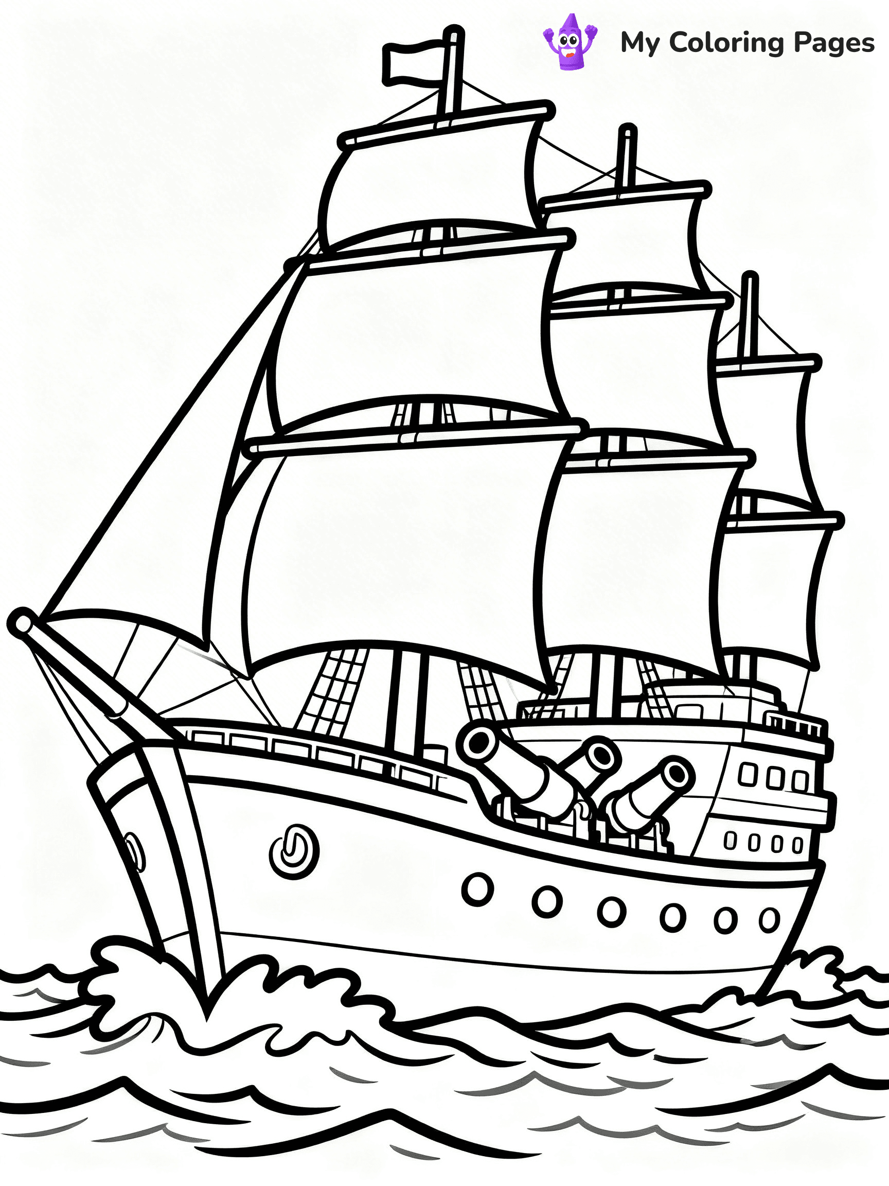 Battleship Coloring Pages - 52