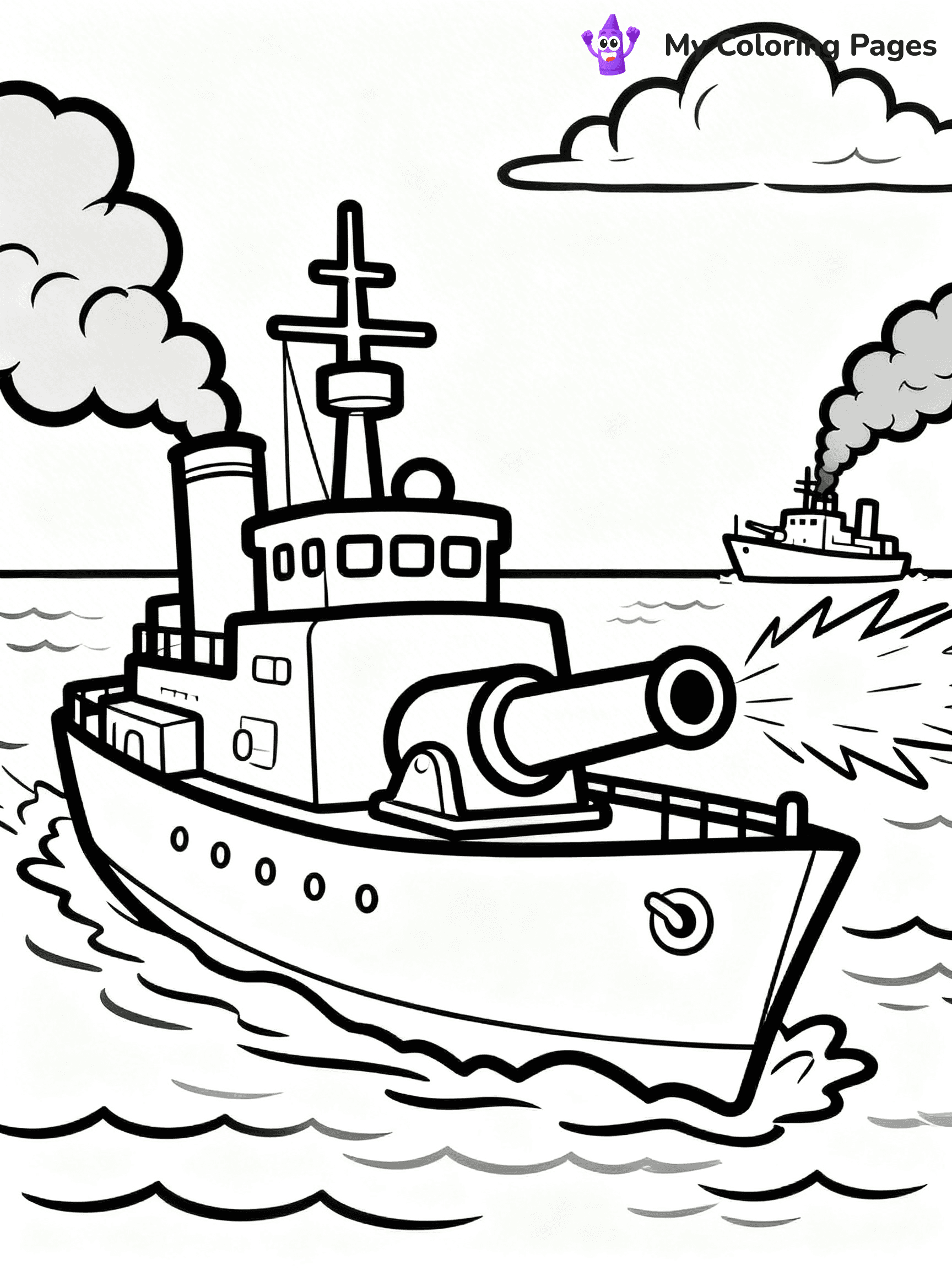 Battleship Coloring Pages - 46