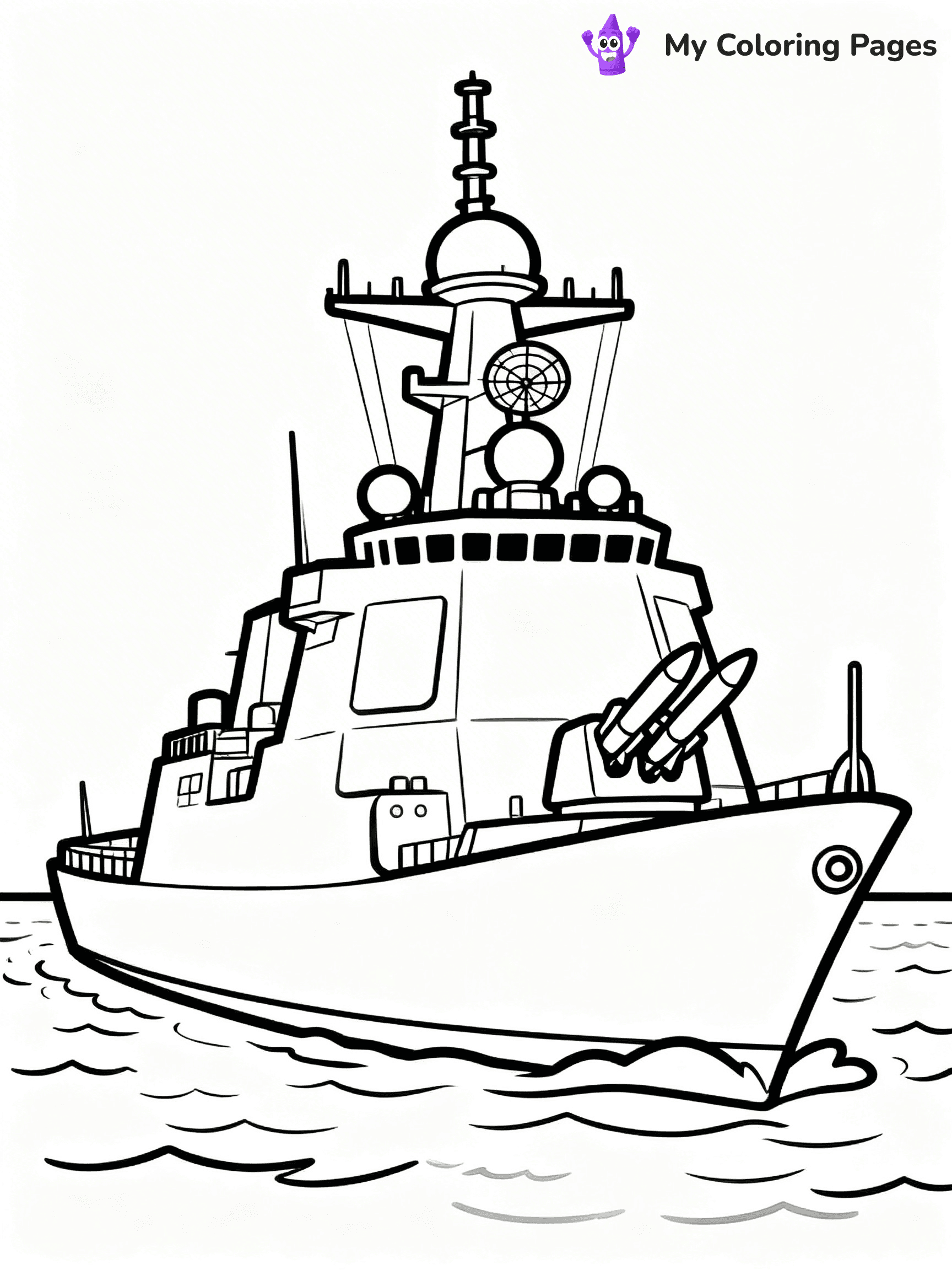 Battleship Coloring Pages - 12