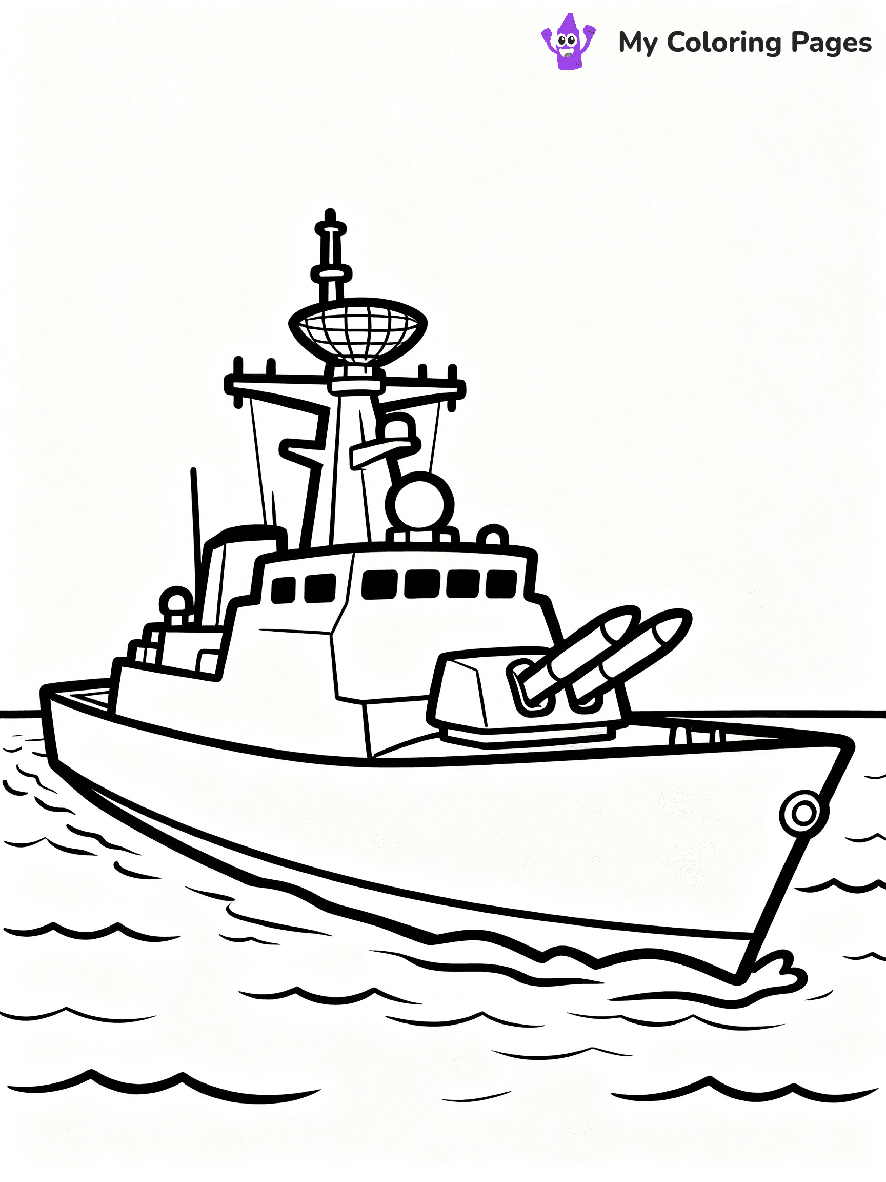 Battleship Coloring Pages - 9