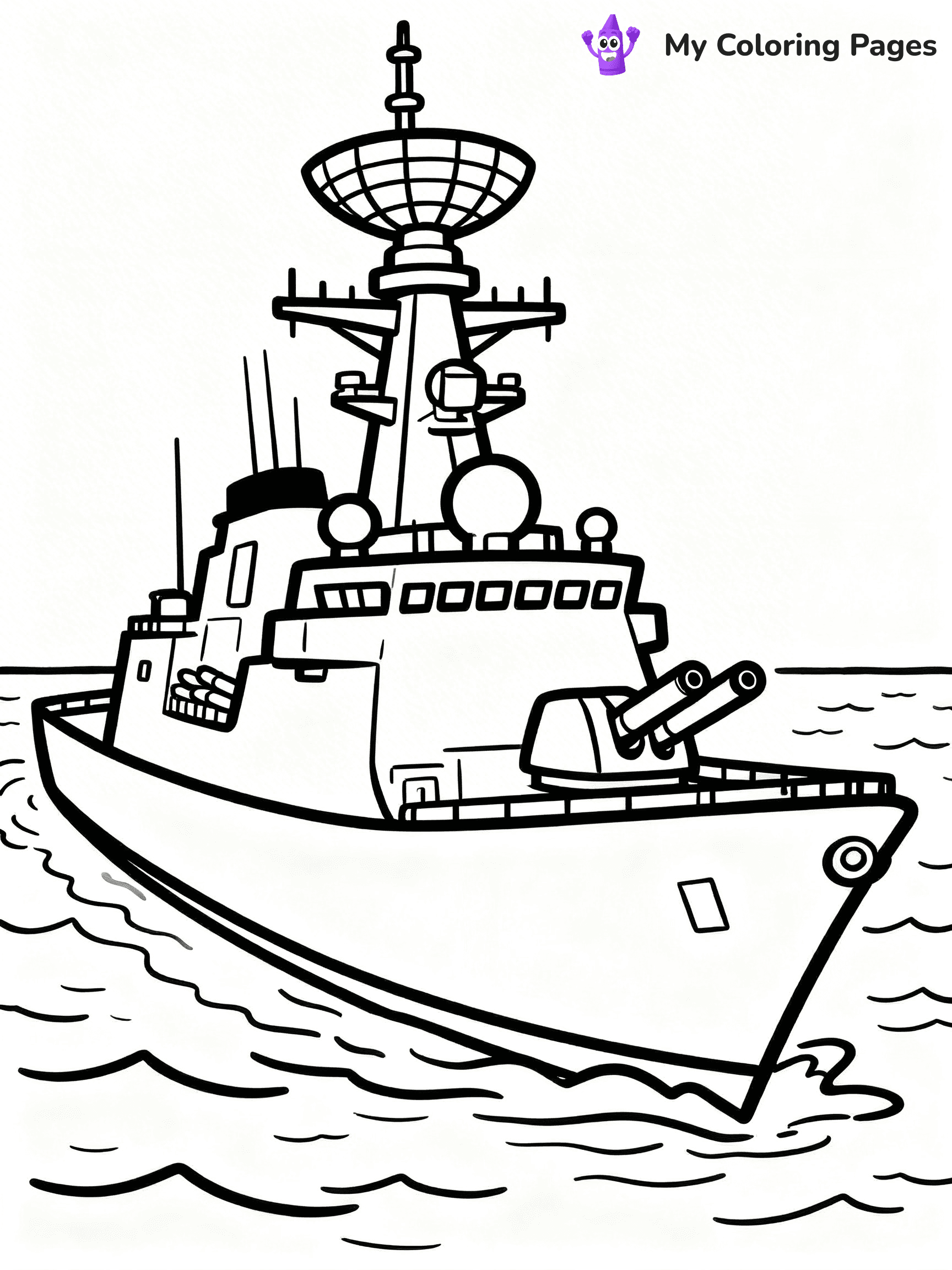 Battleship Coloring Pages - 8