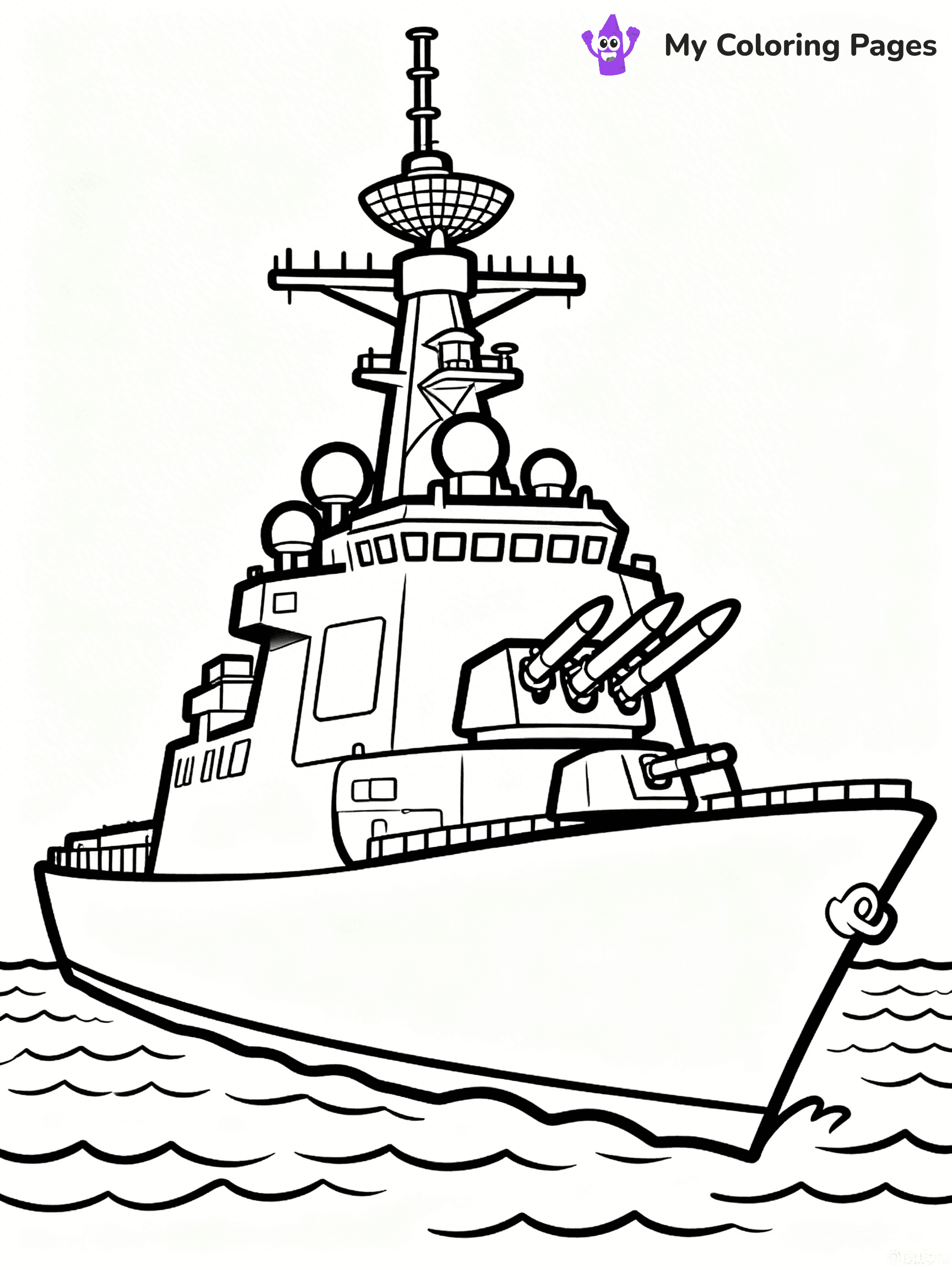 Battleship Coloring Pages - 7