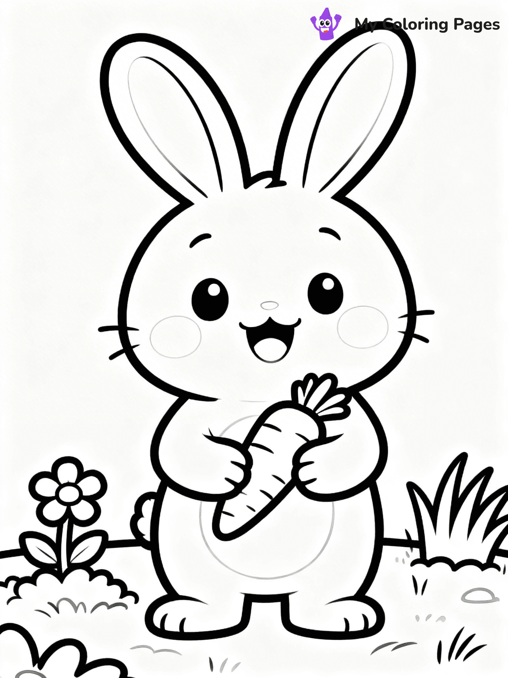 Easy Cute Animal Coloring Pages - 16