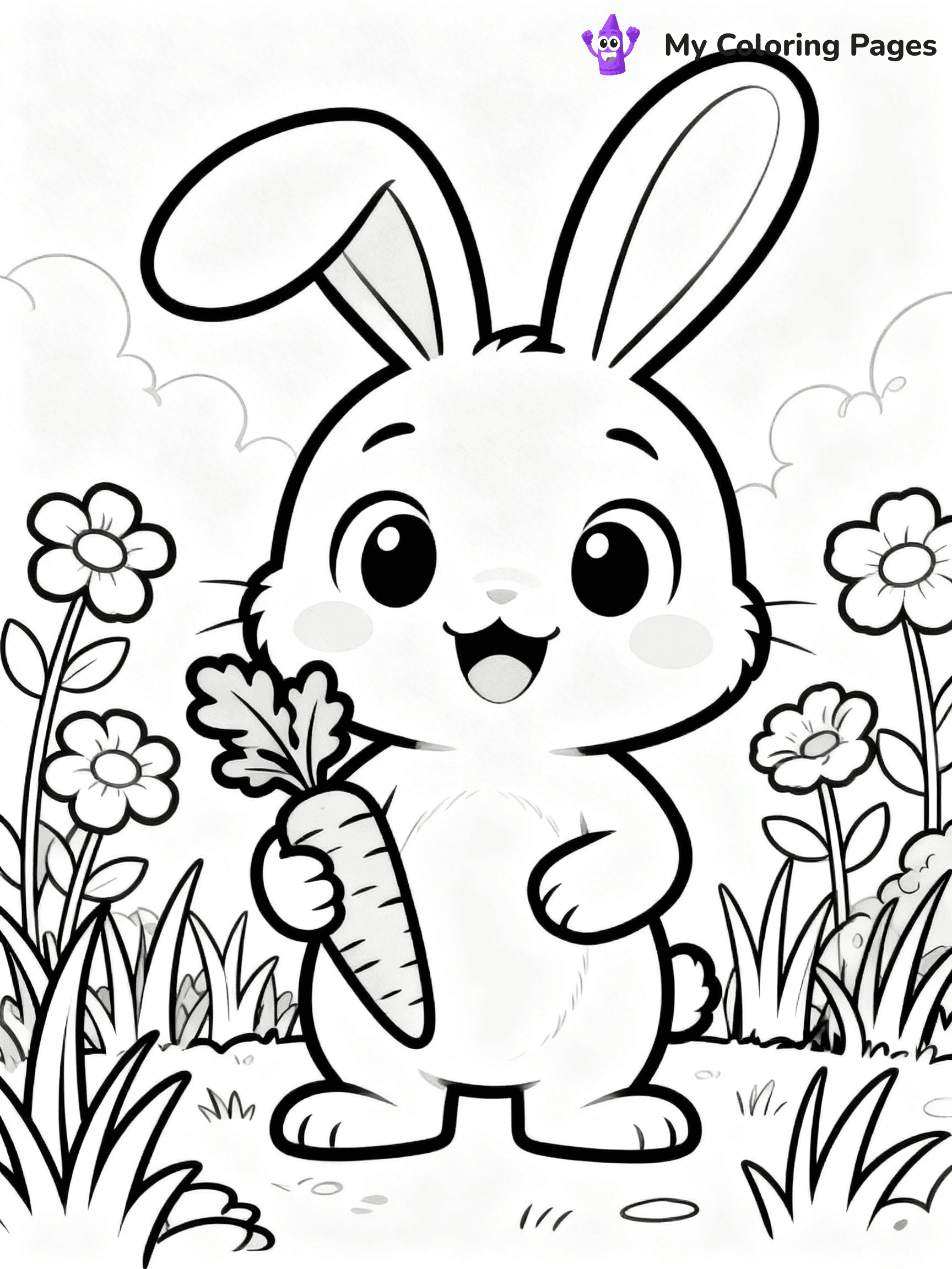 Easy Cute Animal Coloring Pages - 15