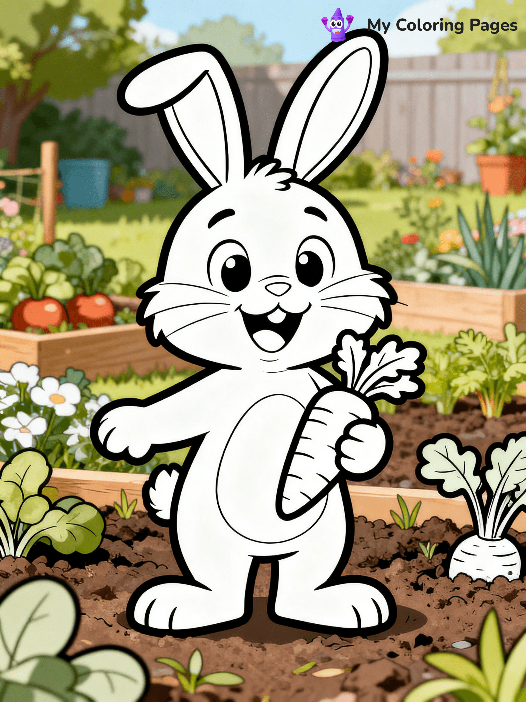 Easy Cute Animal Coloring Pages - 14