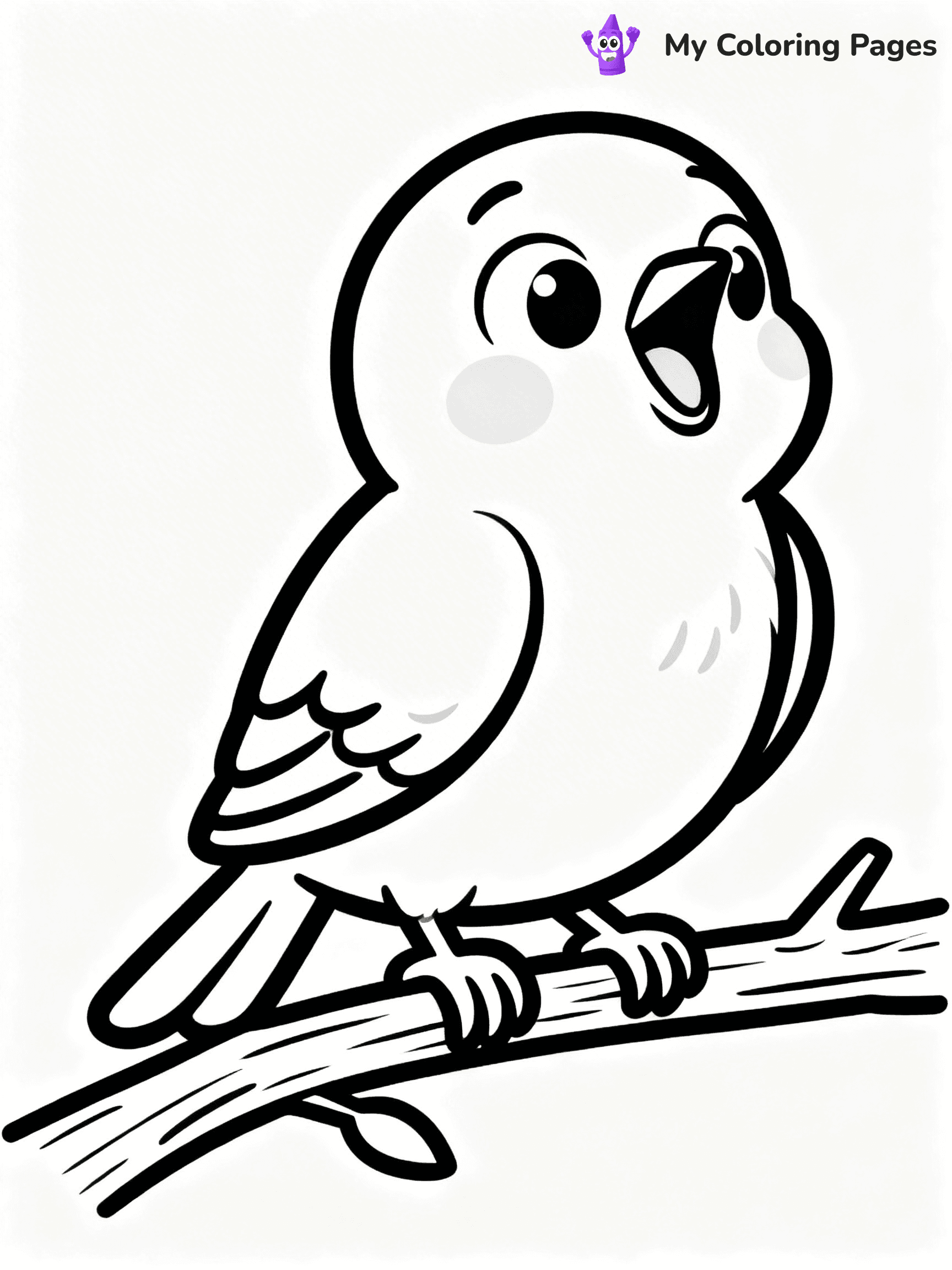 Easy Cute Animal Coloring Pages - 6
