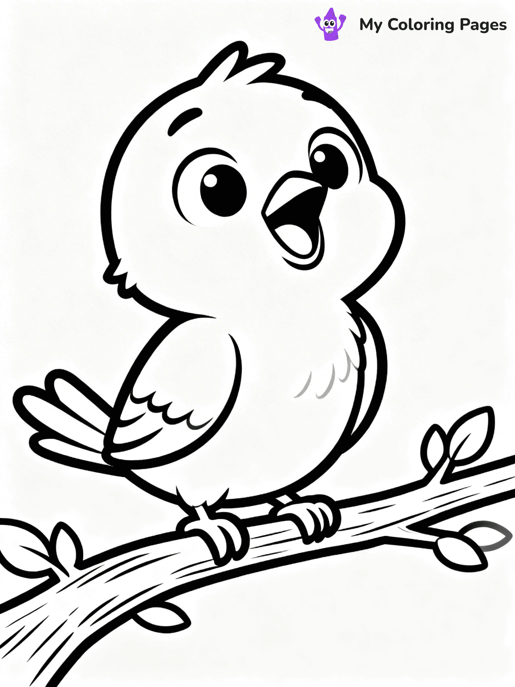 Easy Cute Animal Coloring Pages - 2