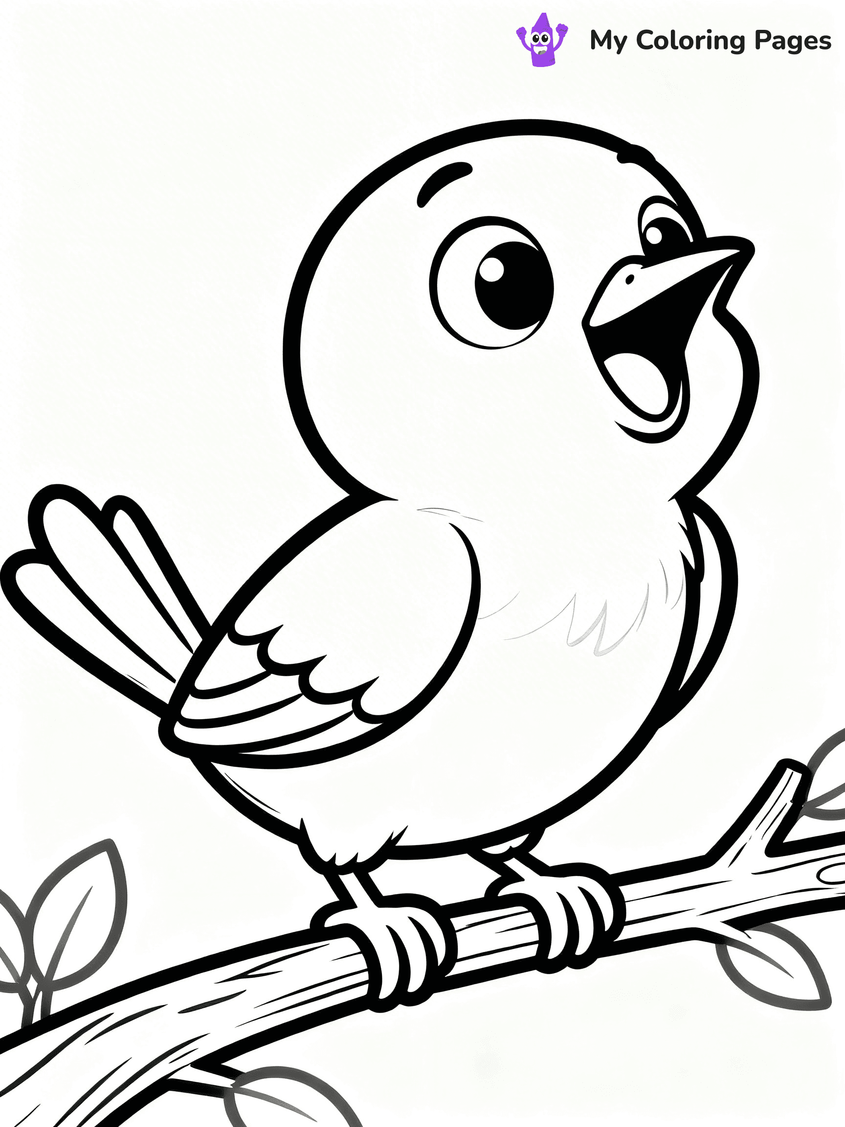 Easy Cute Animal Coloring Pages - 1