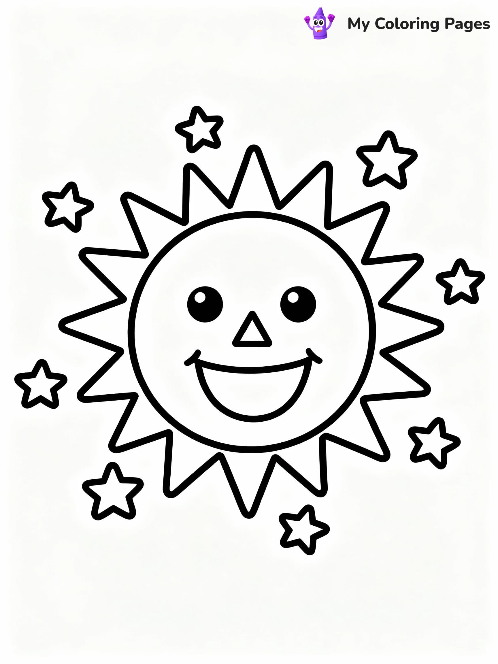 Sun Coloring Pages - 1