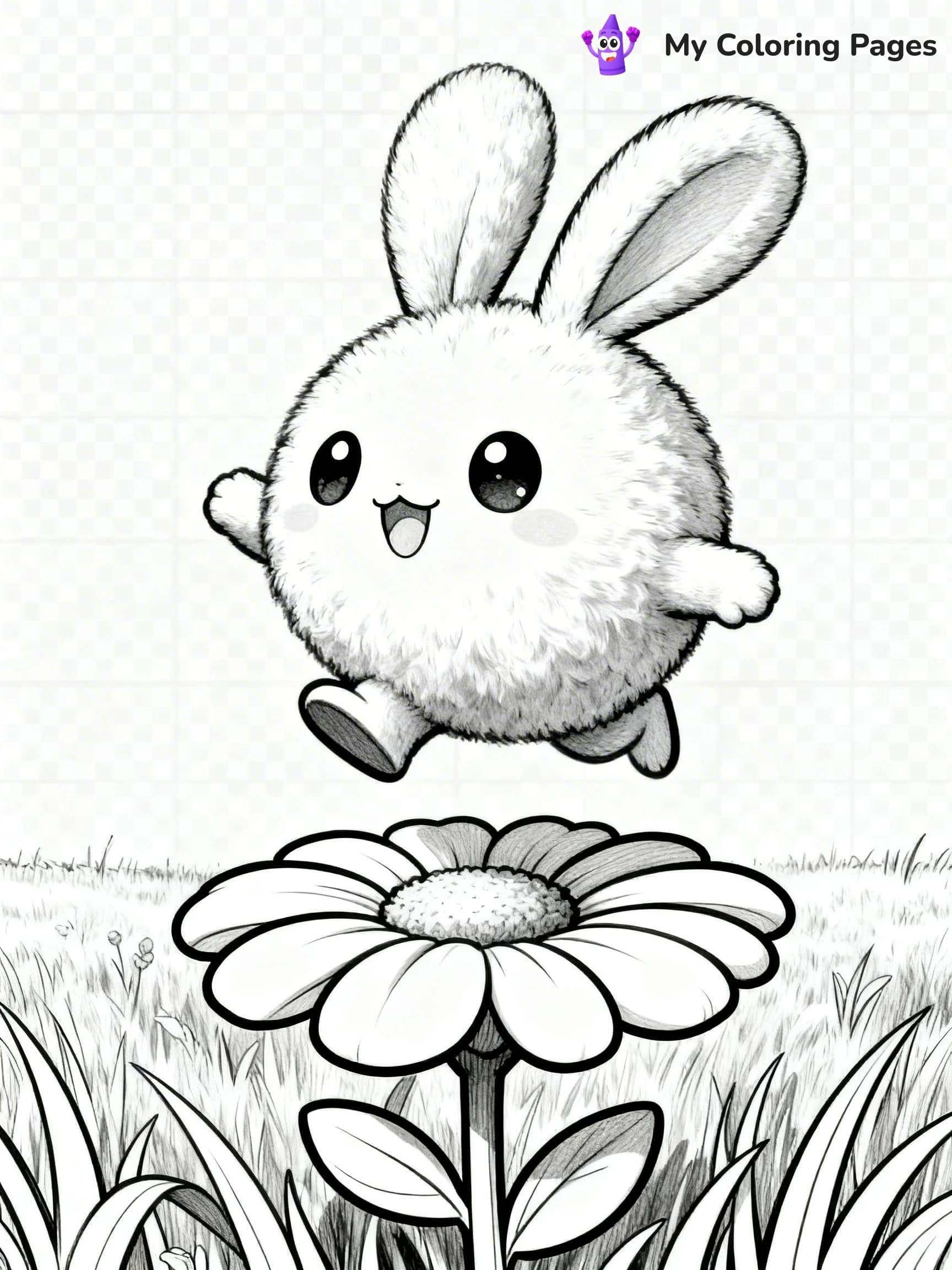 Sunny Bunnies Coloring Pages - 1
