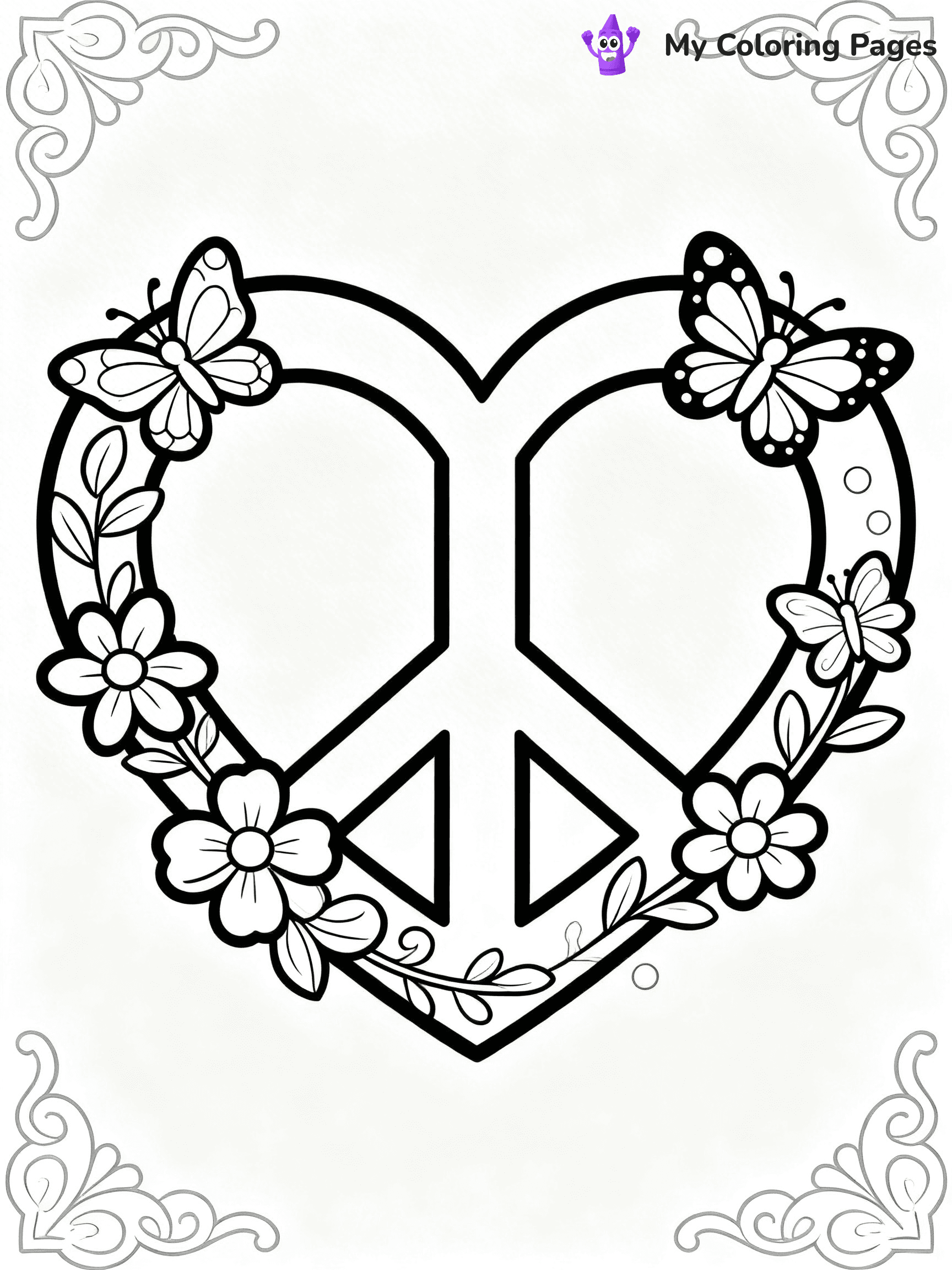 Peace Sign Coloring Pages - 25