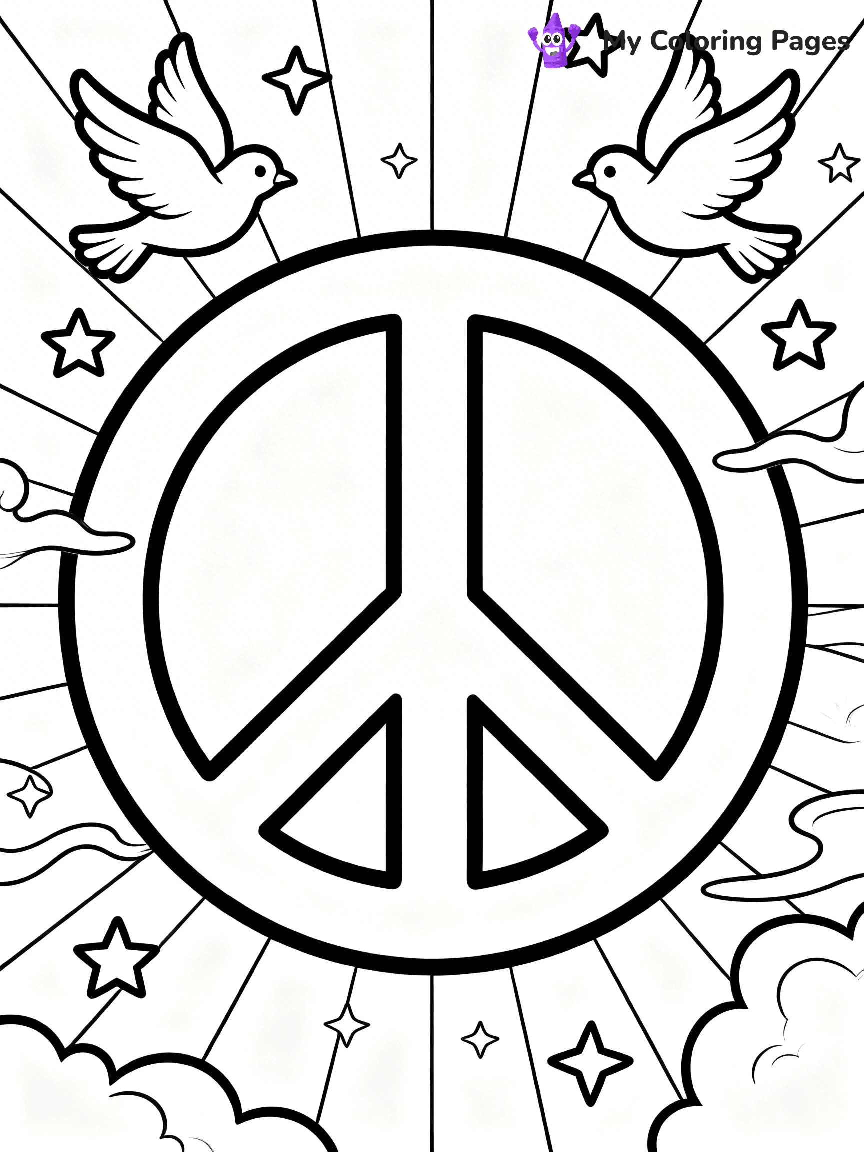 Peace Sign Coloring Pages - 21