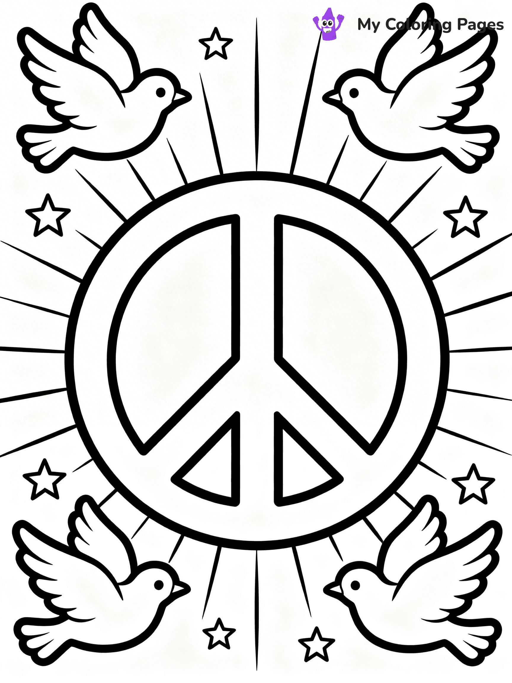 Peace Sign Coloring Pages - 19