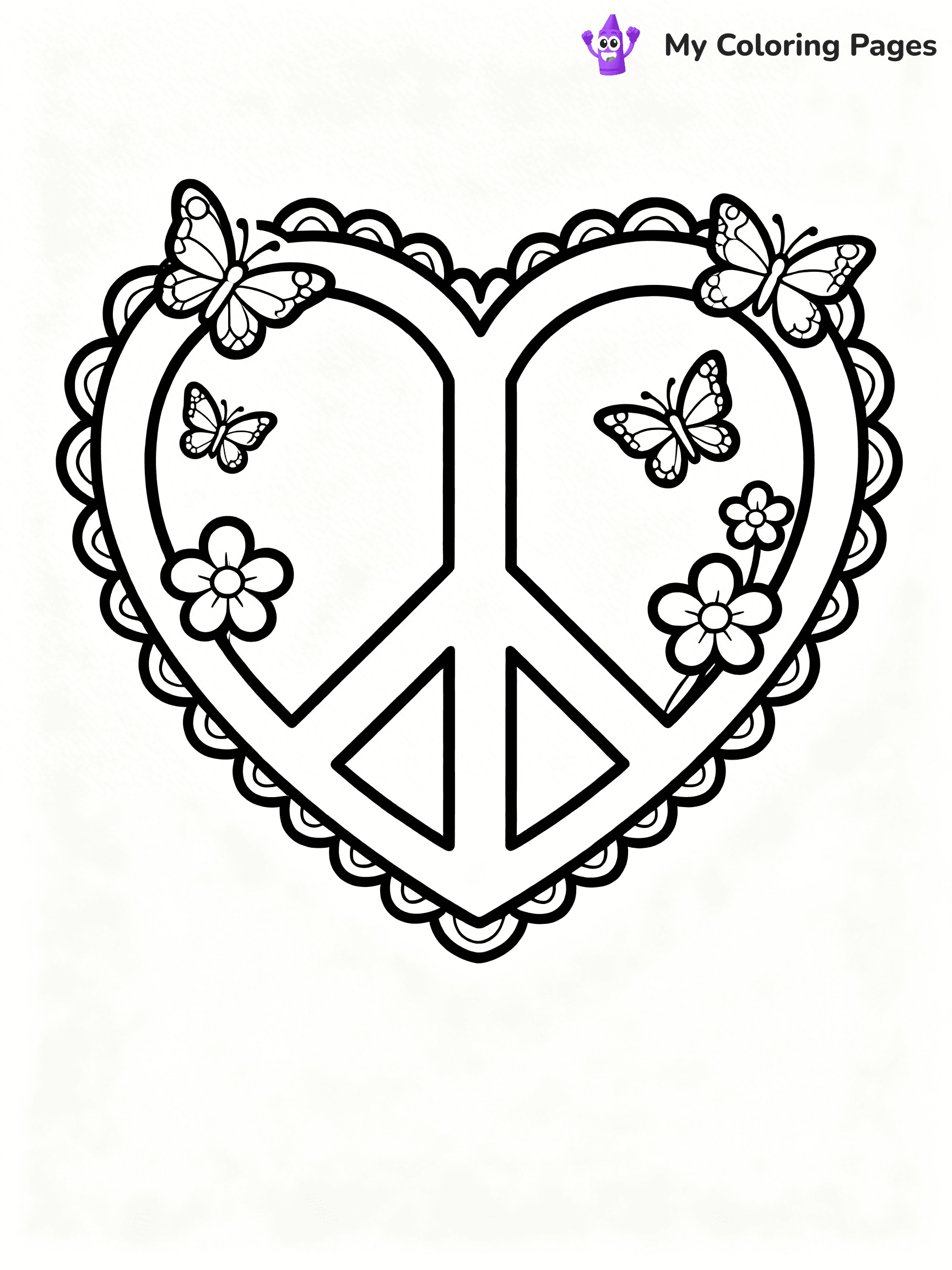 Peace Sign Coloring Pages - 18