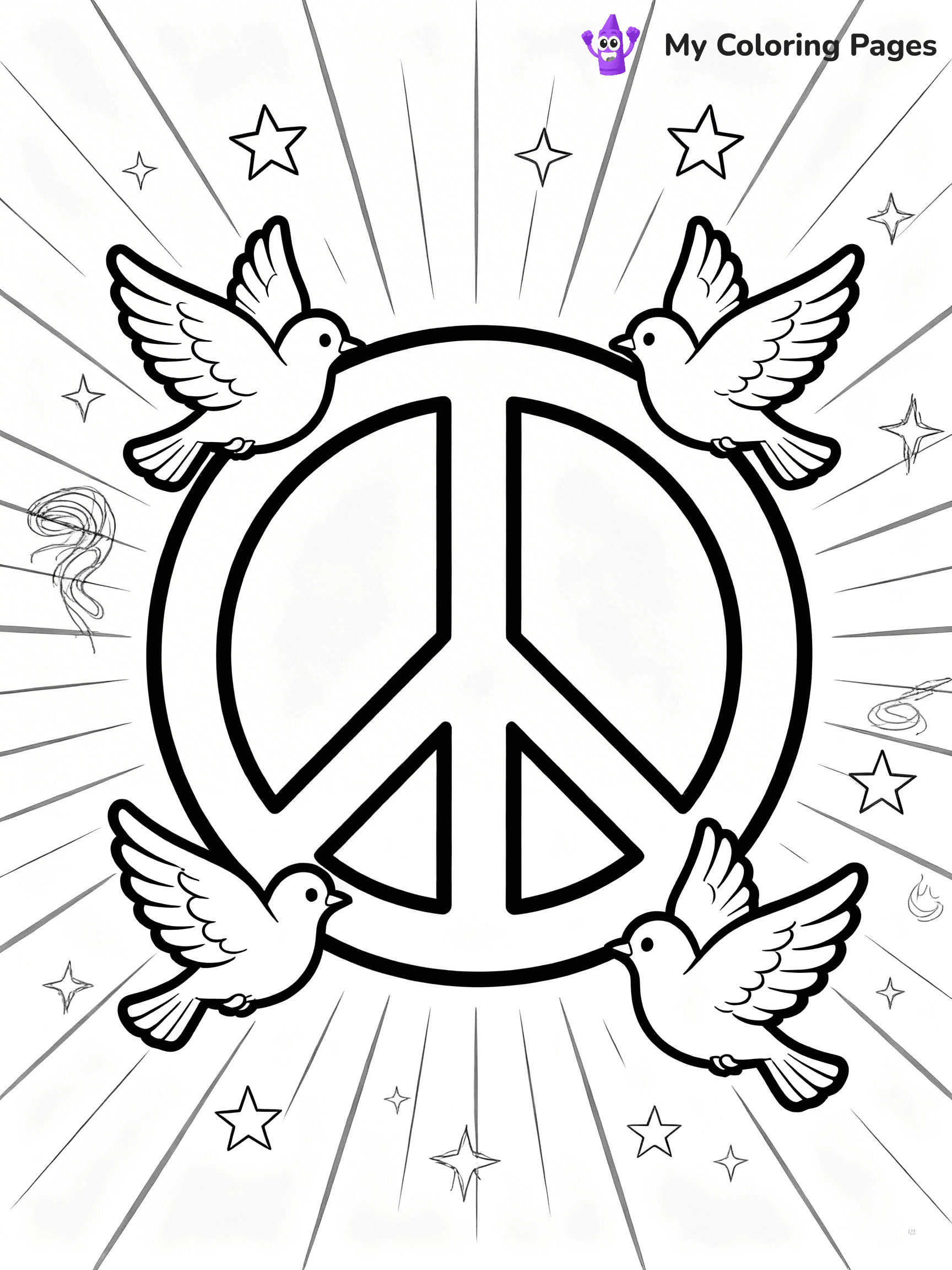 Peace Sign Coloring Pages - 17