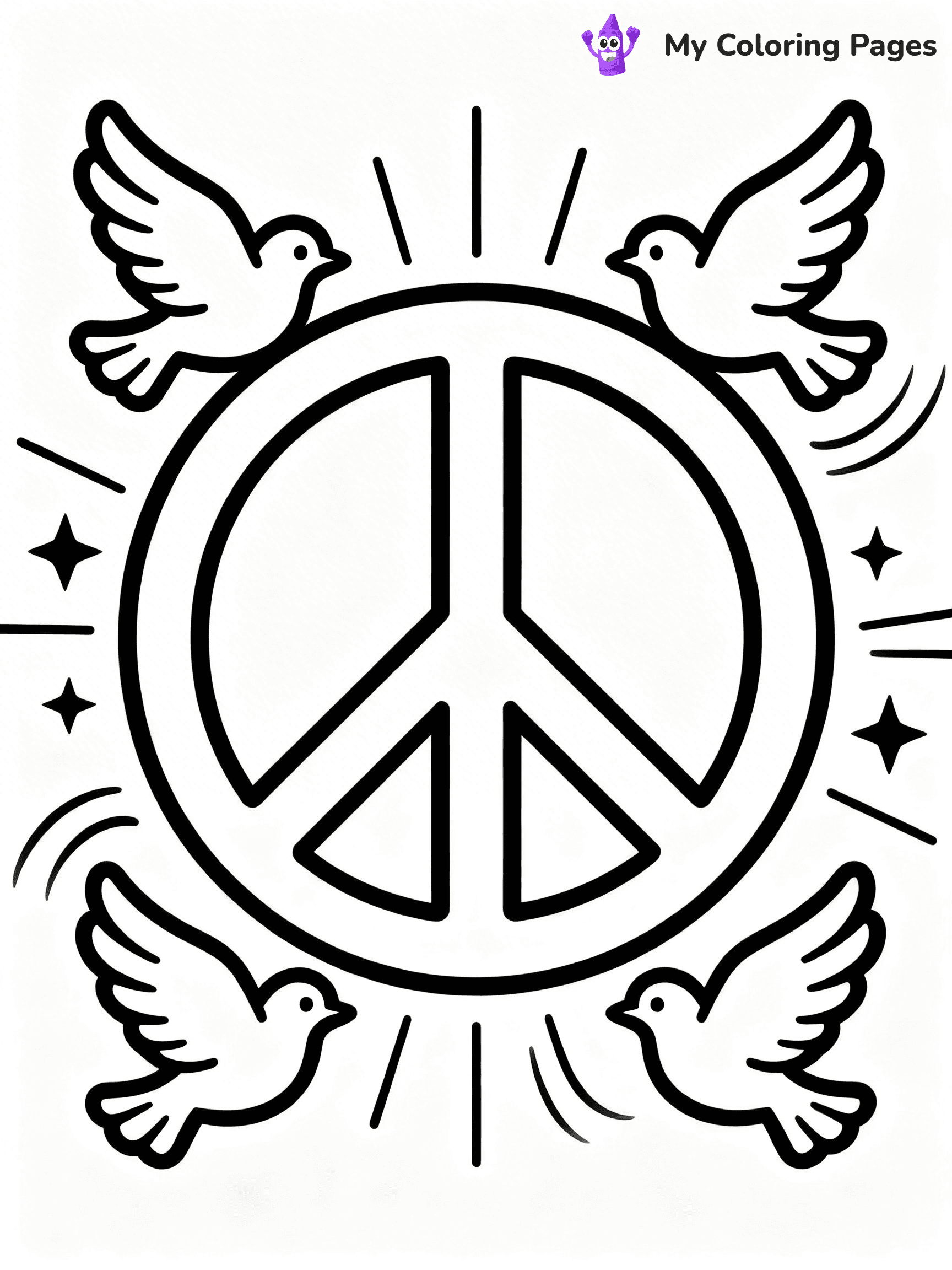 Peace Sign Coloring Pages - 14