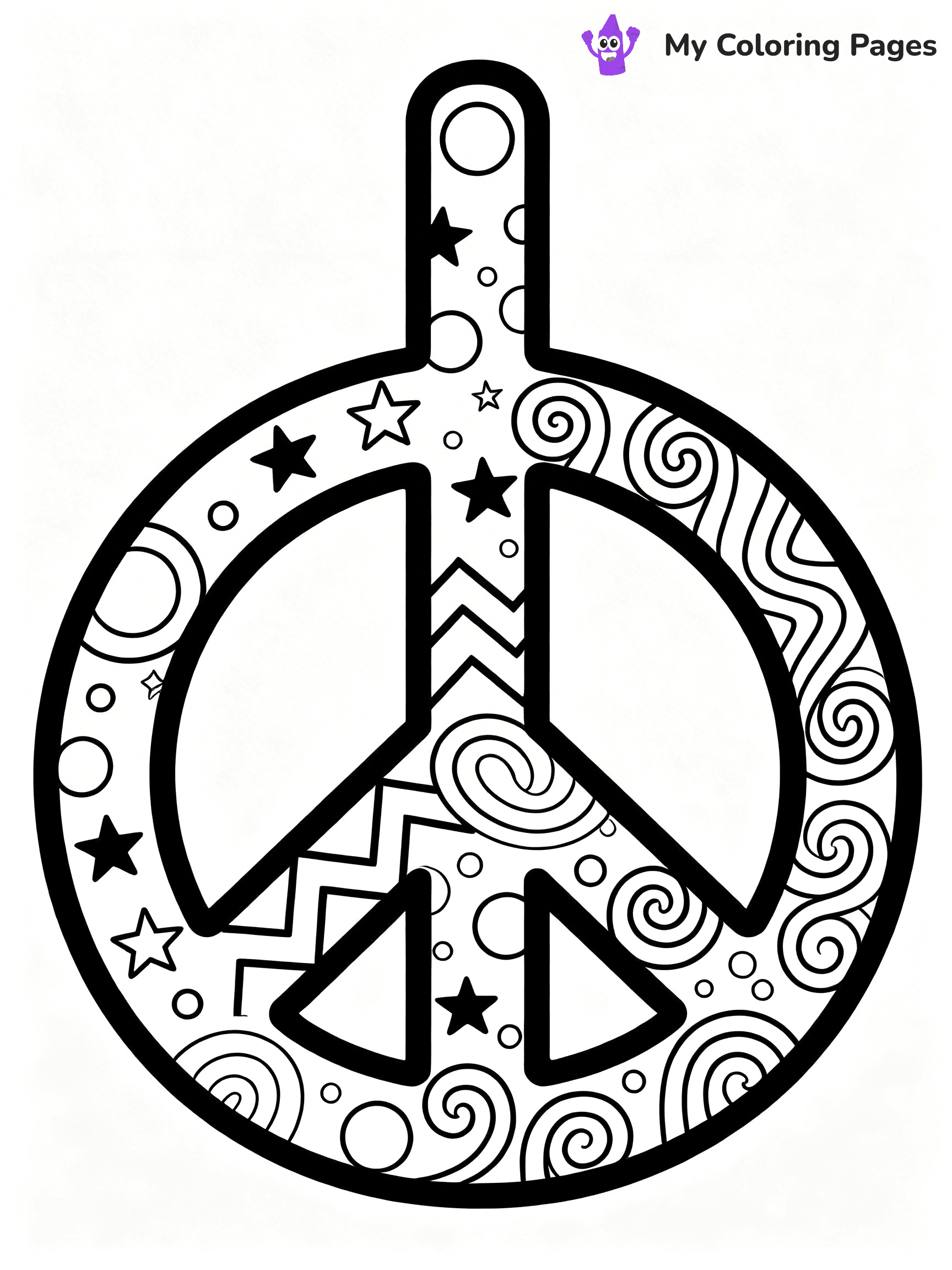 Peace Sign Coloring Pages - 13