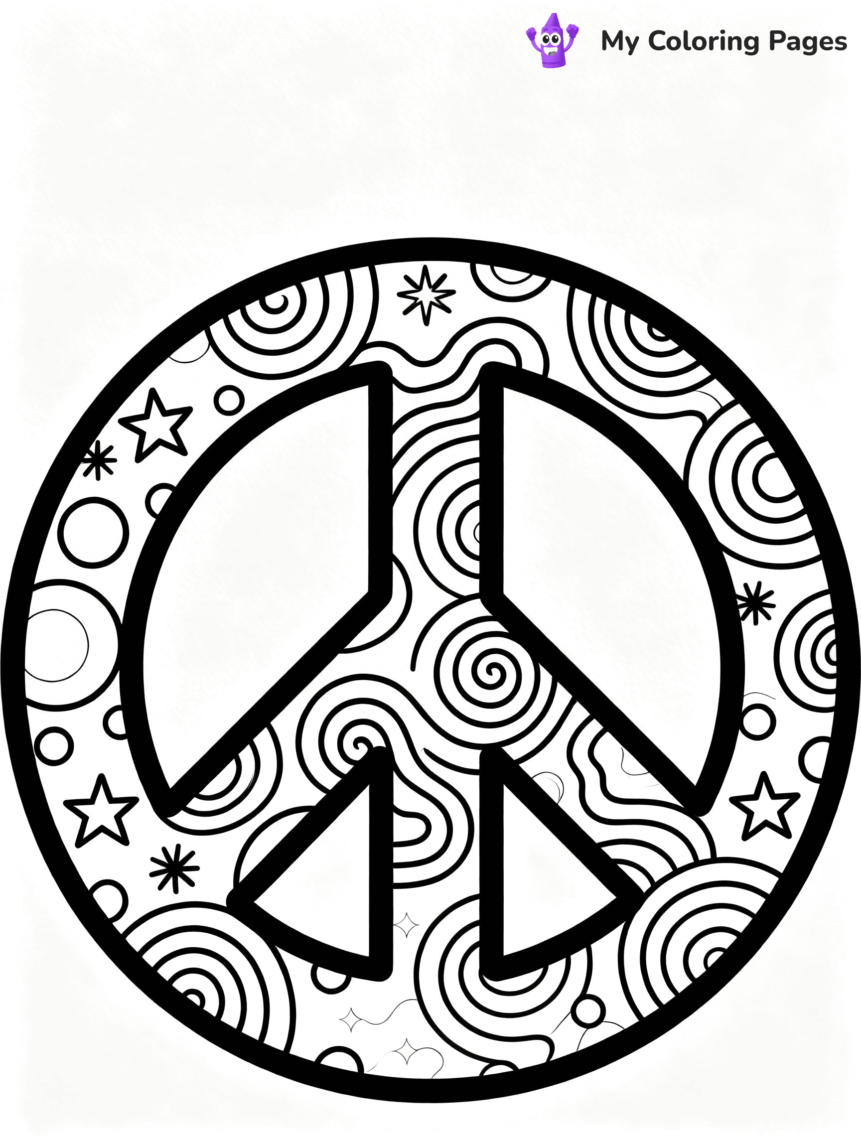 Peace Sign Coloring Pages - 12
