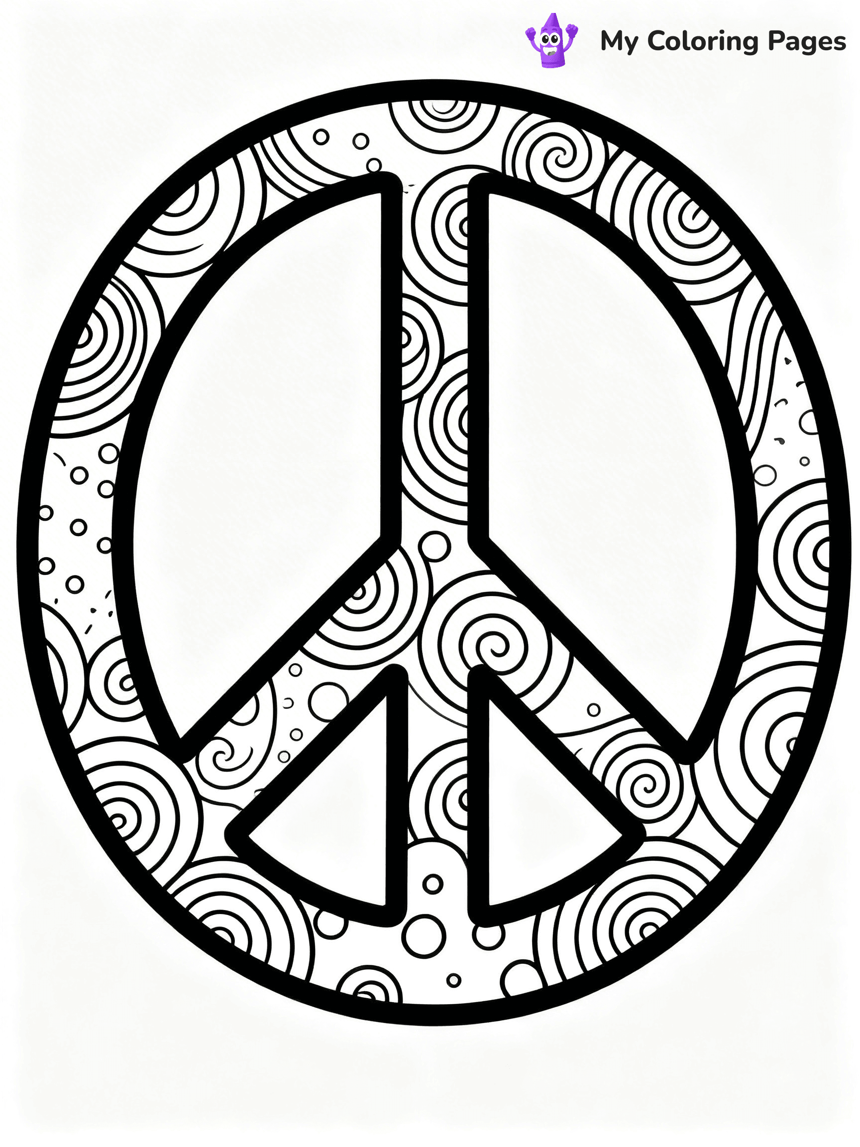 Peace Sign Coloring Pages - 8