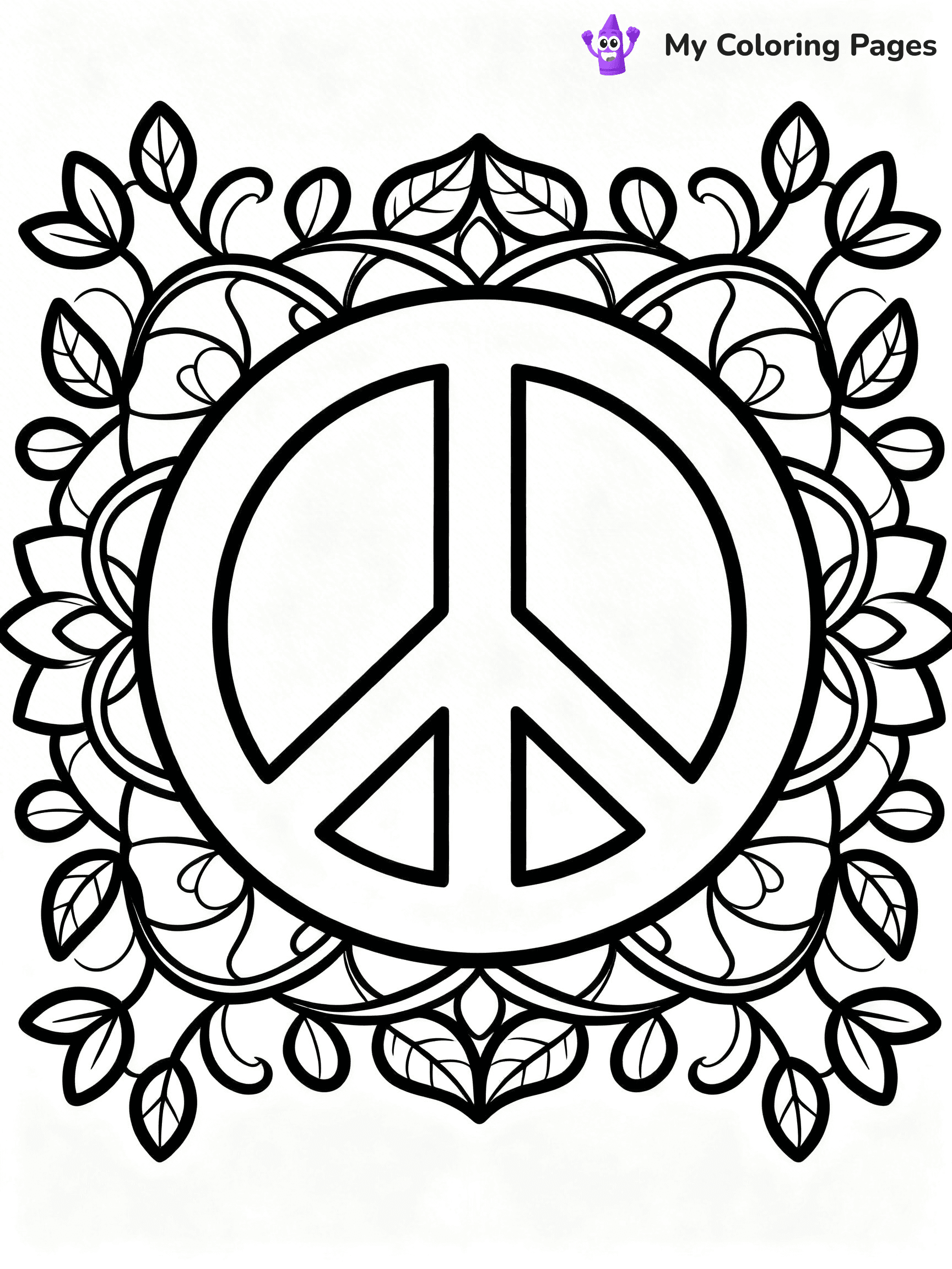 Peace Sign Coloring Pages - 6