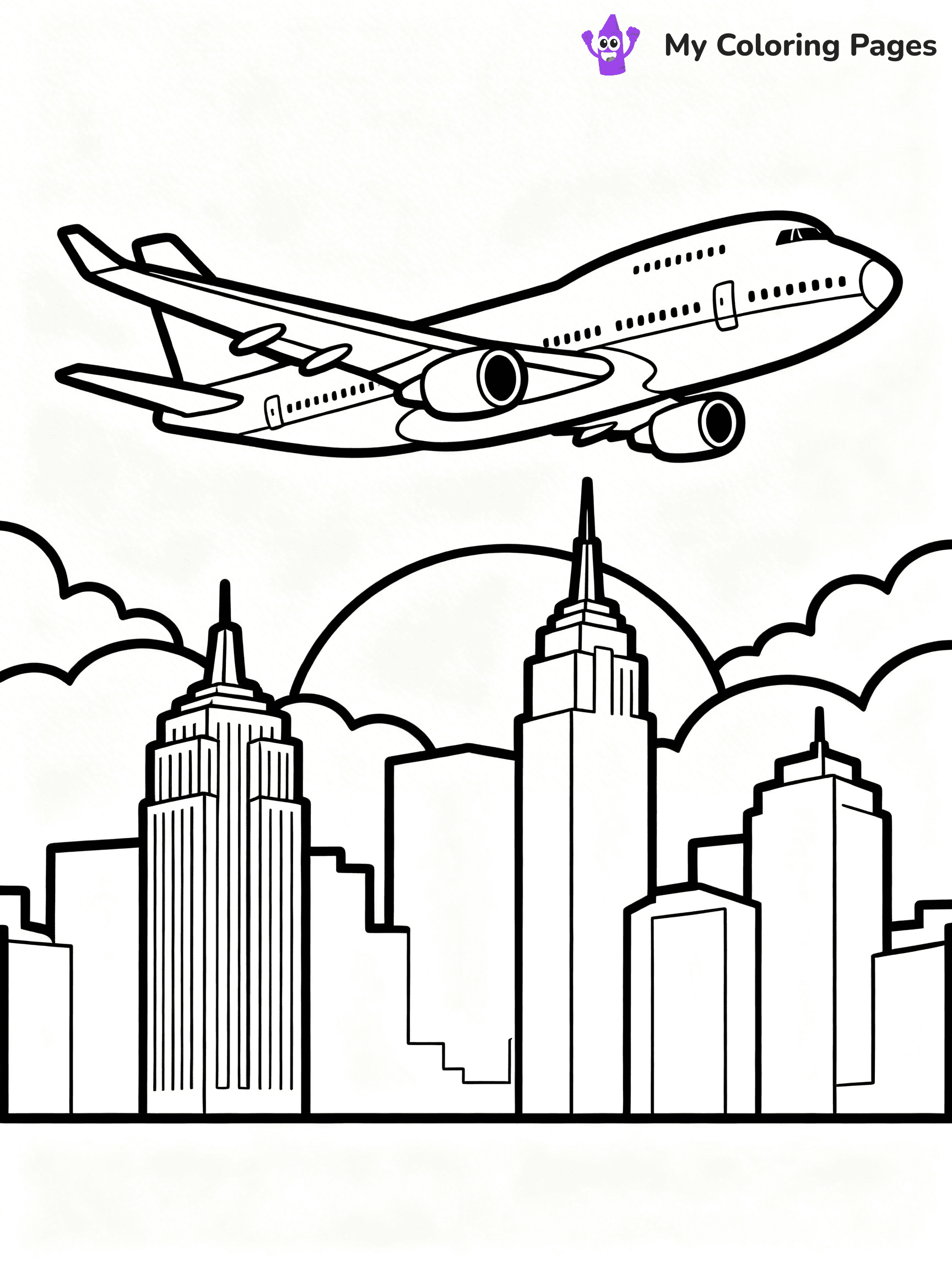 747 Coloring Pages - 1