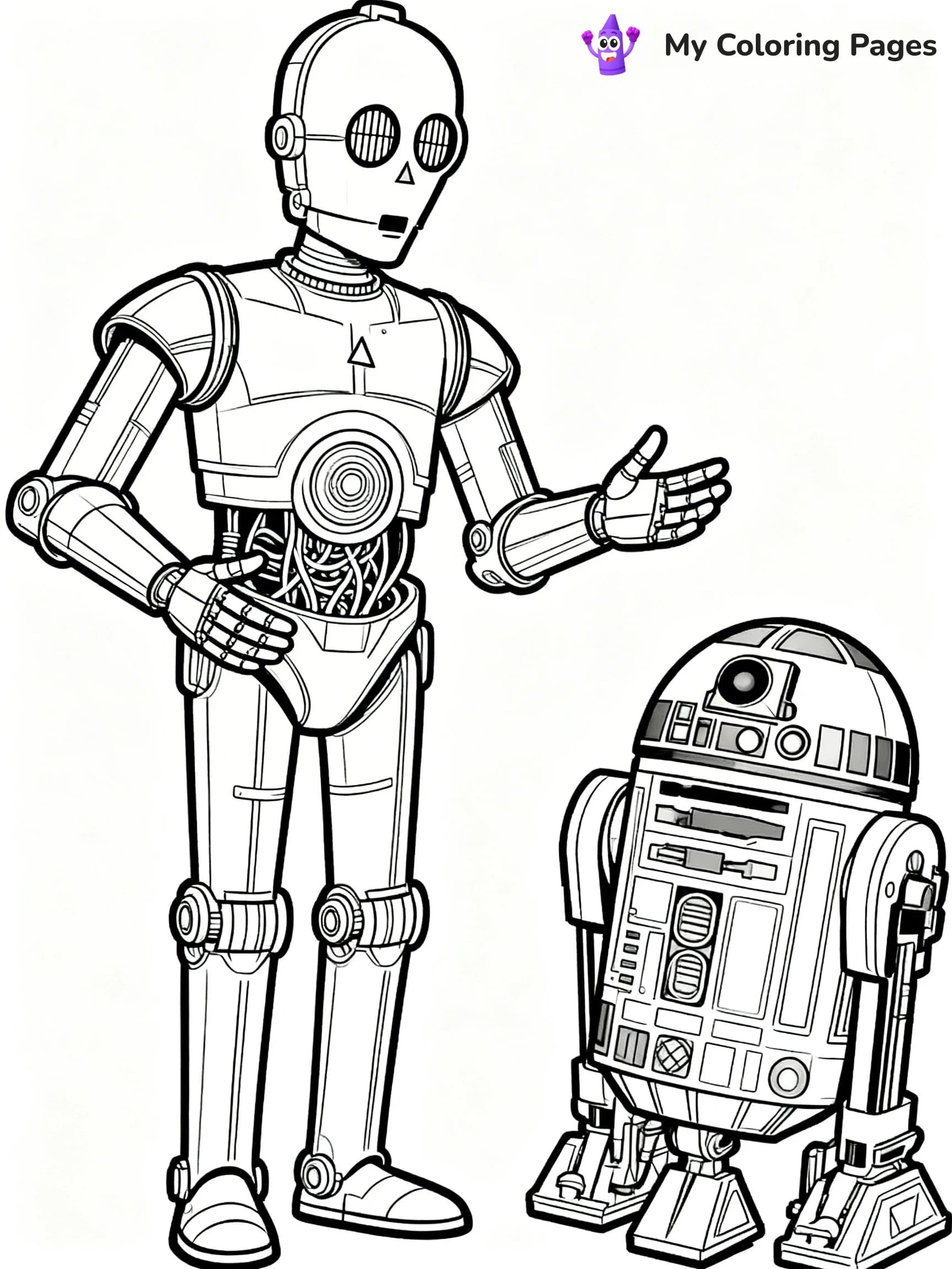 R2D2 Coloring Pages - 4