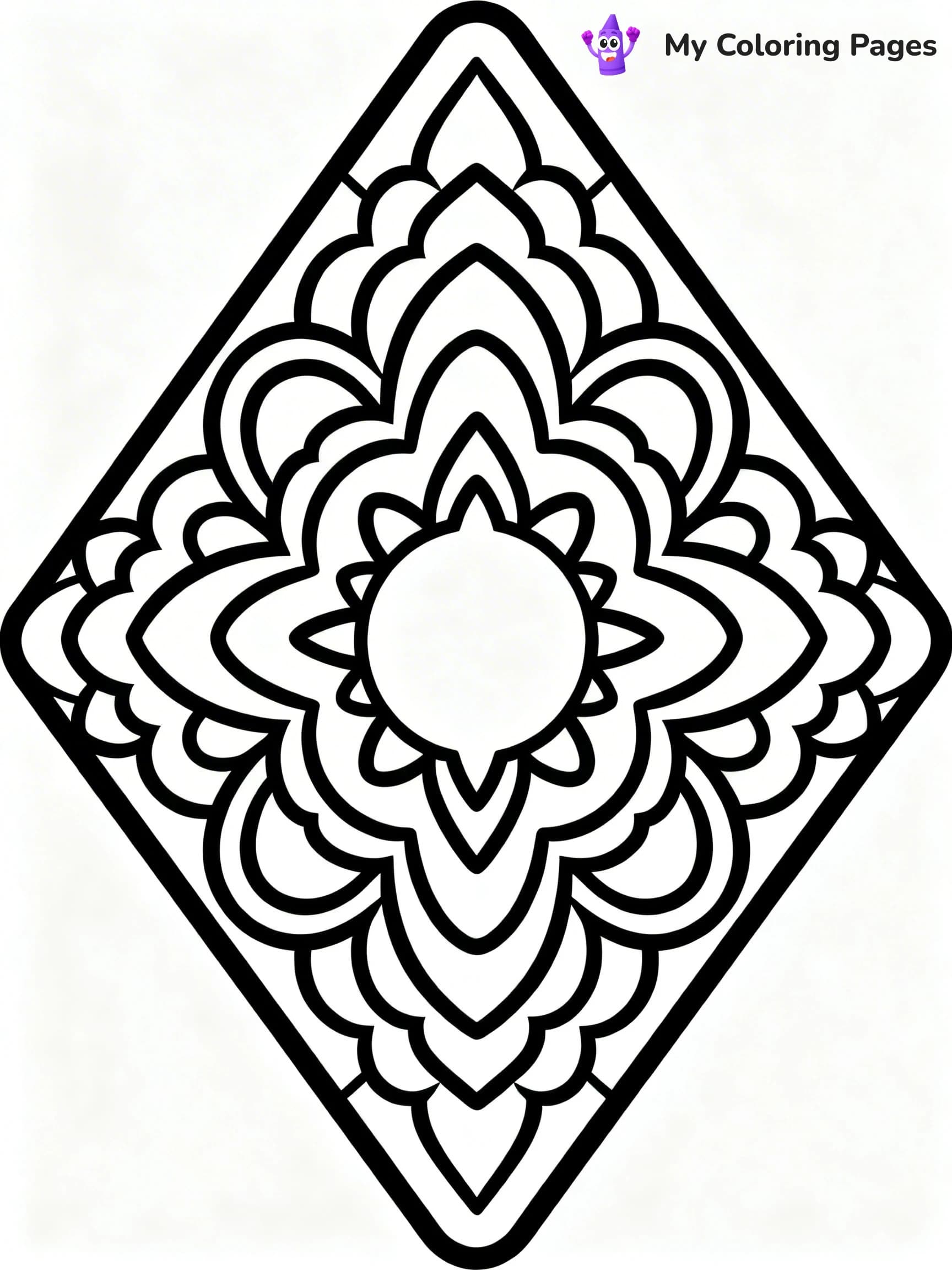 Geometric Mandala Coloring Pages - 23