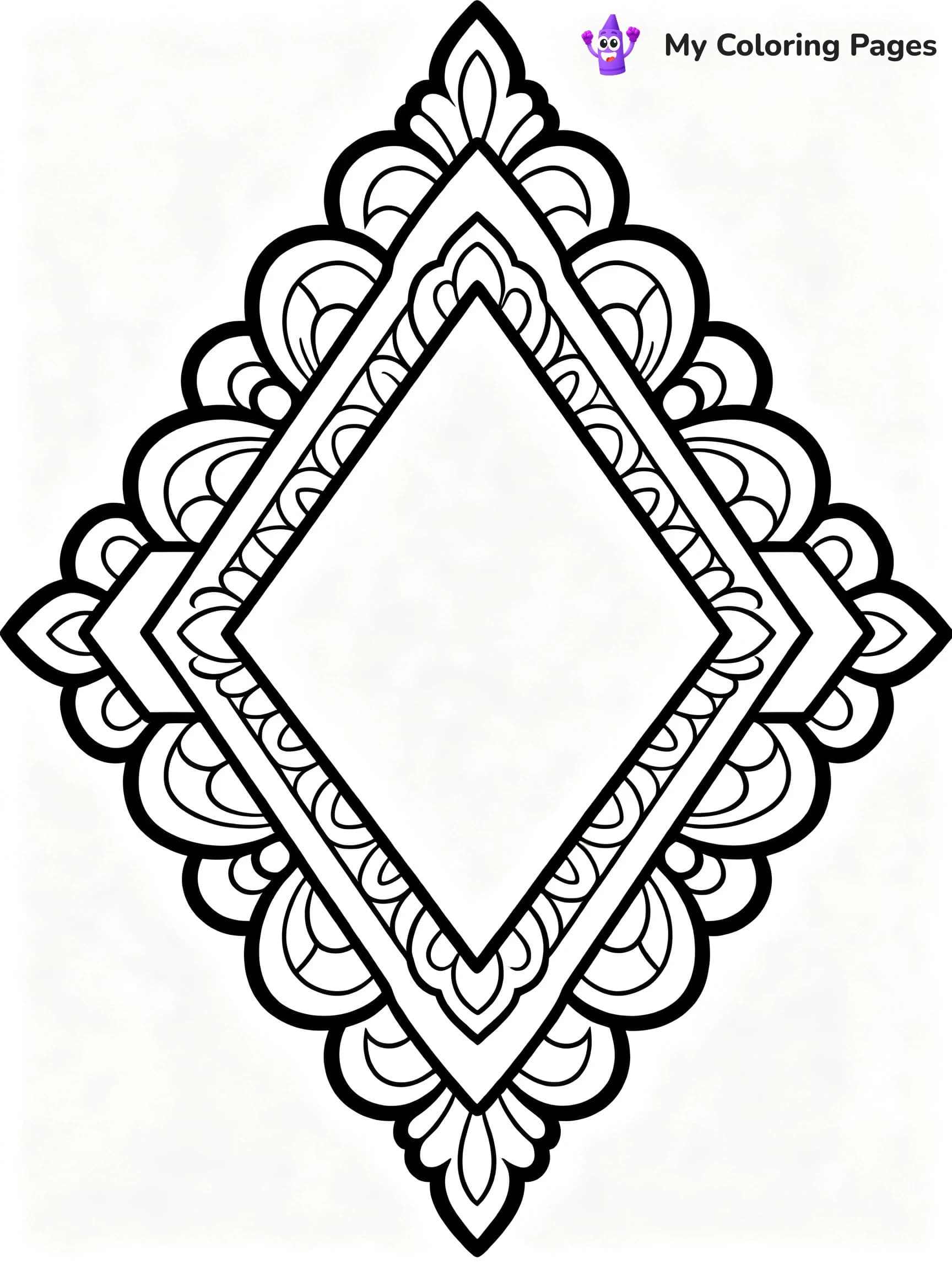 Geometric Mandala Coloring Pages - 20