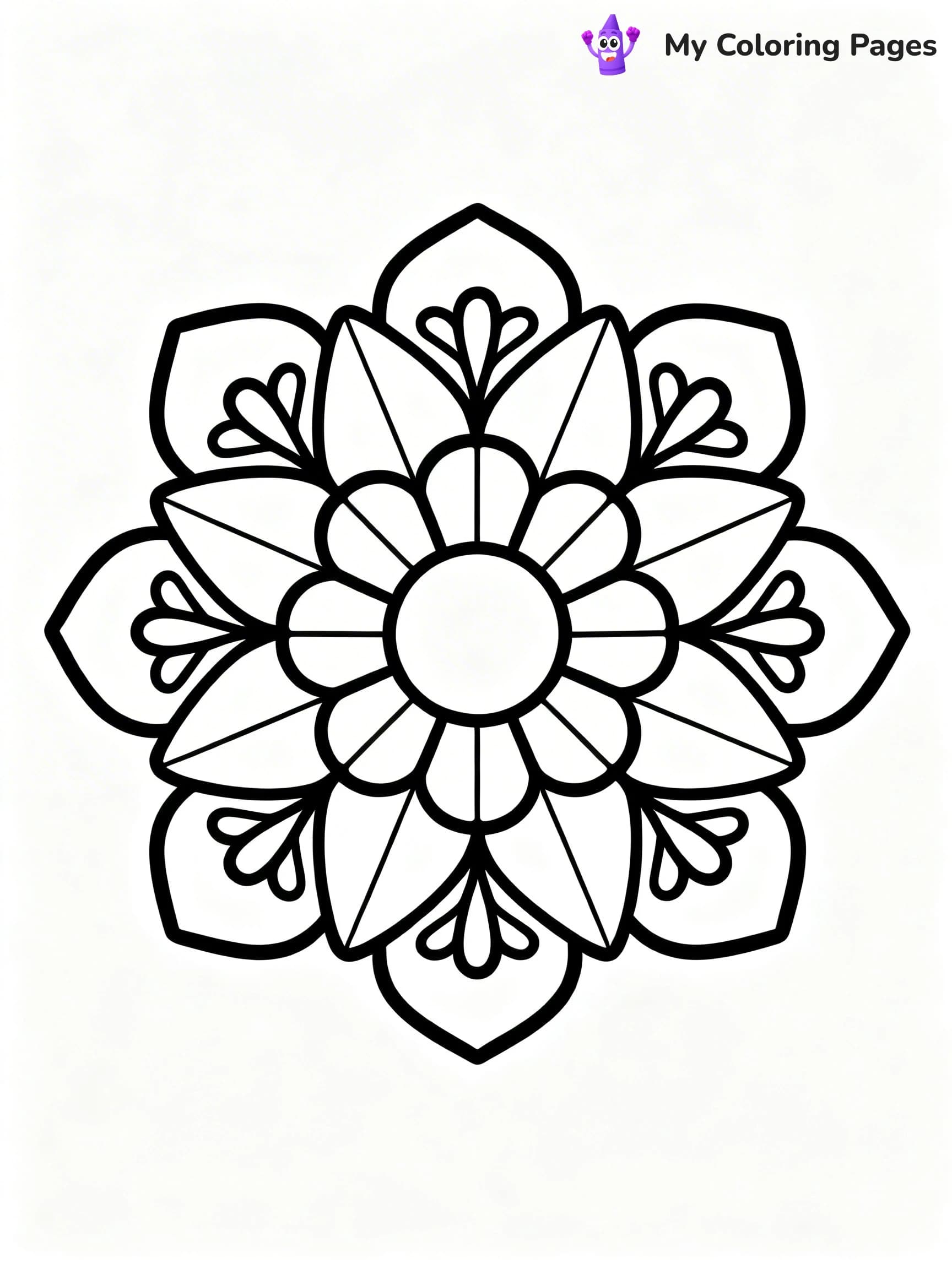 Geometric Mandala Coloring Pages - 16