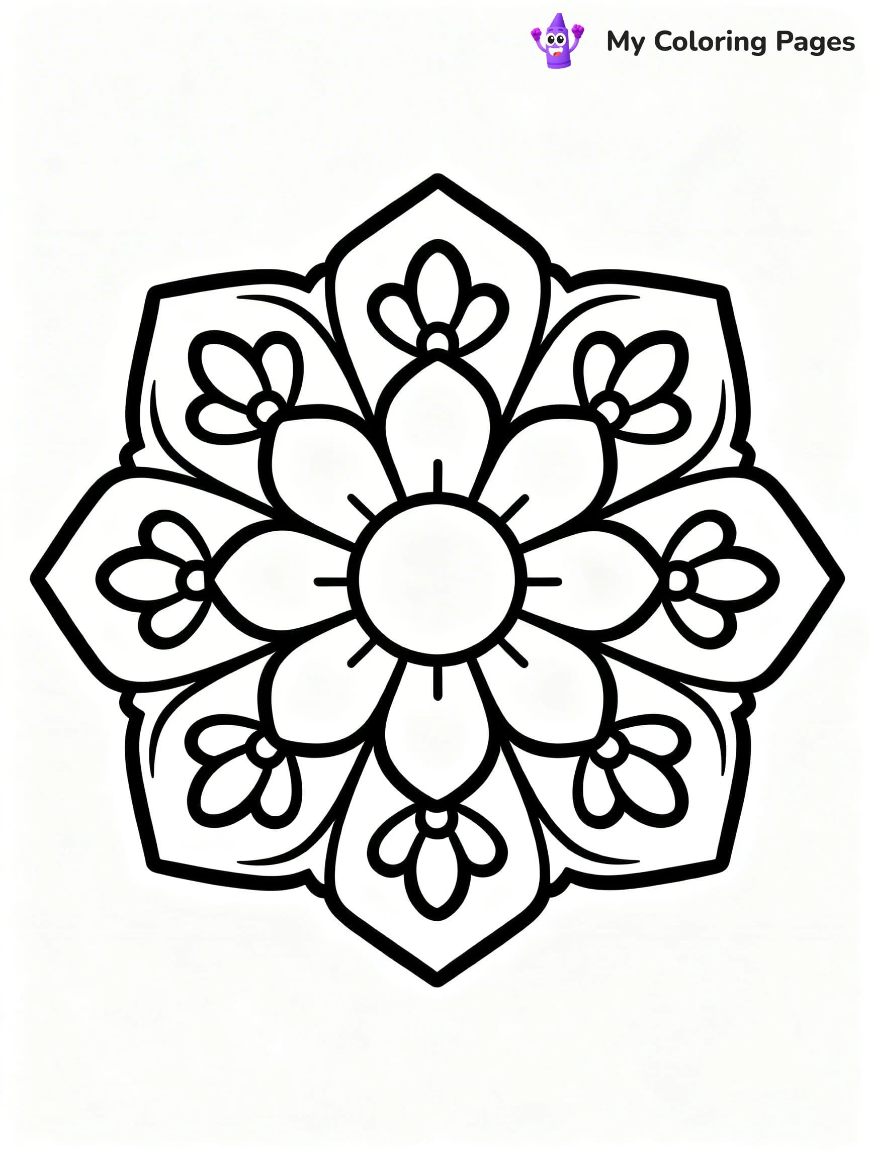 Geometric Mandala Coloring Pages - 14