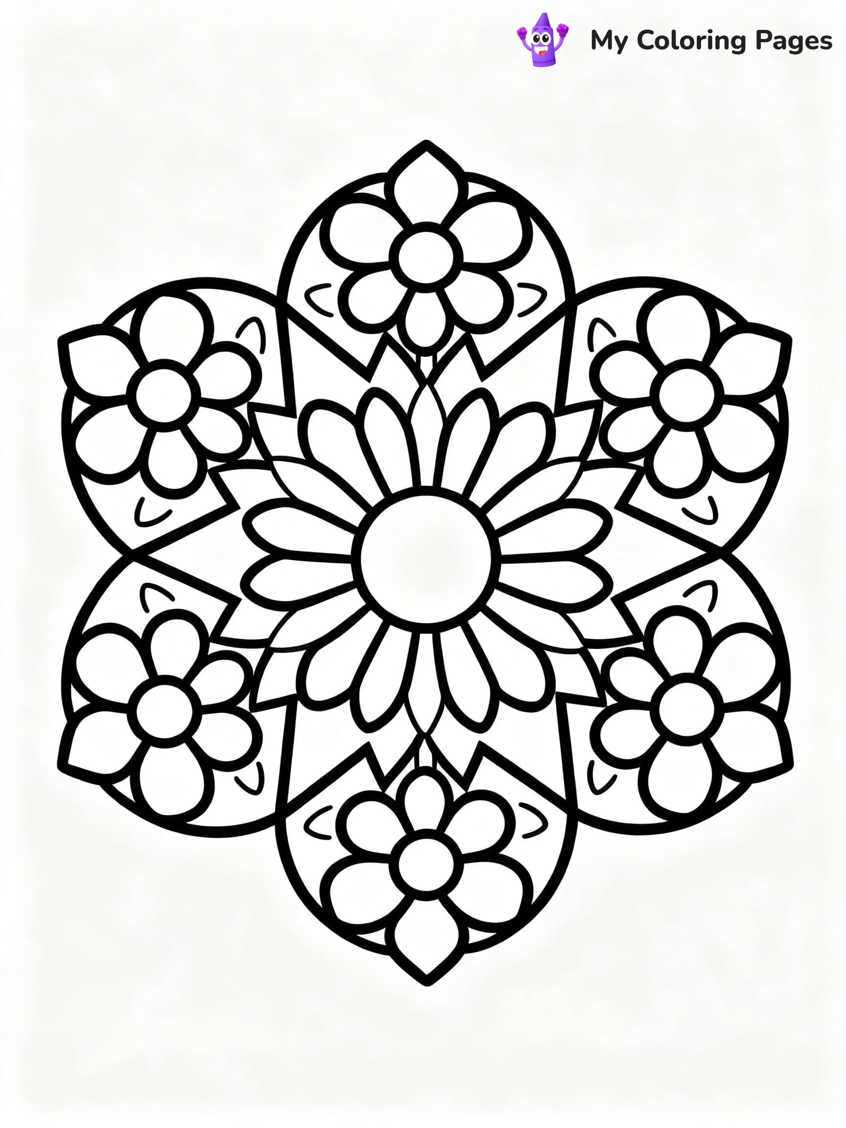 Geometric Mandala Coloring Pages - 12