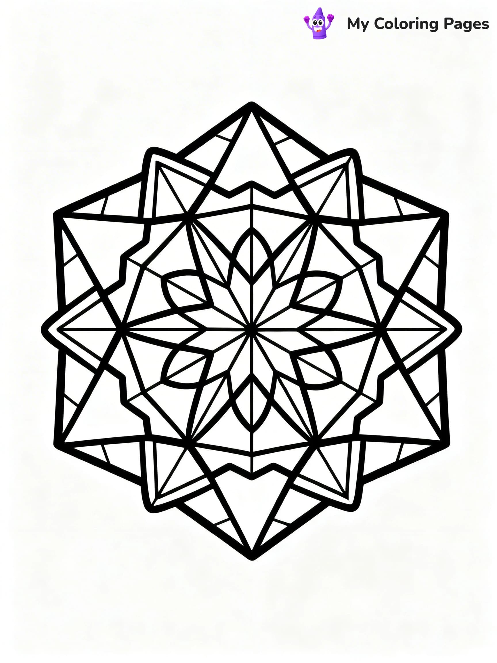 Geometric Mandala Coloring Pages - 11
