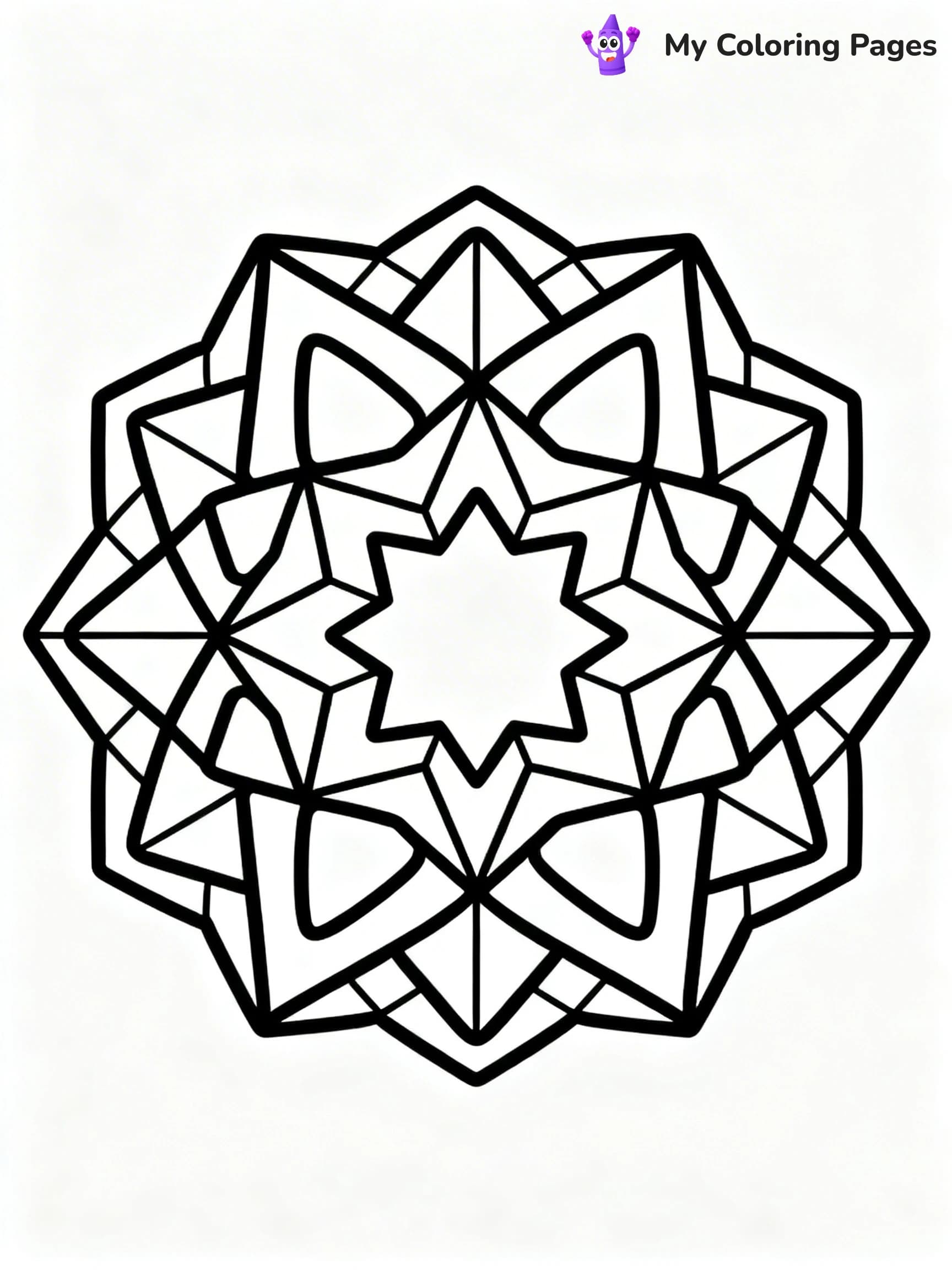 Geometric Mandala Coloring Pages - 7