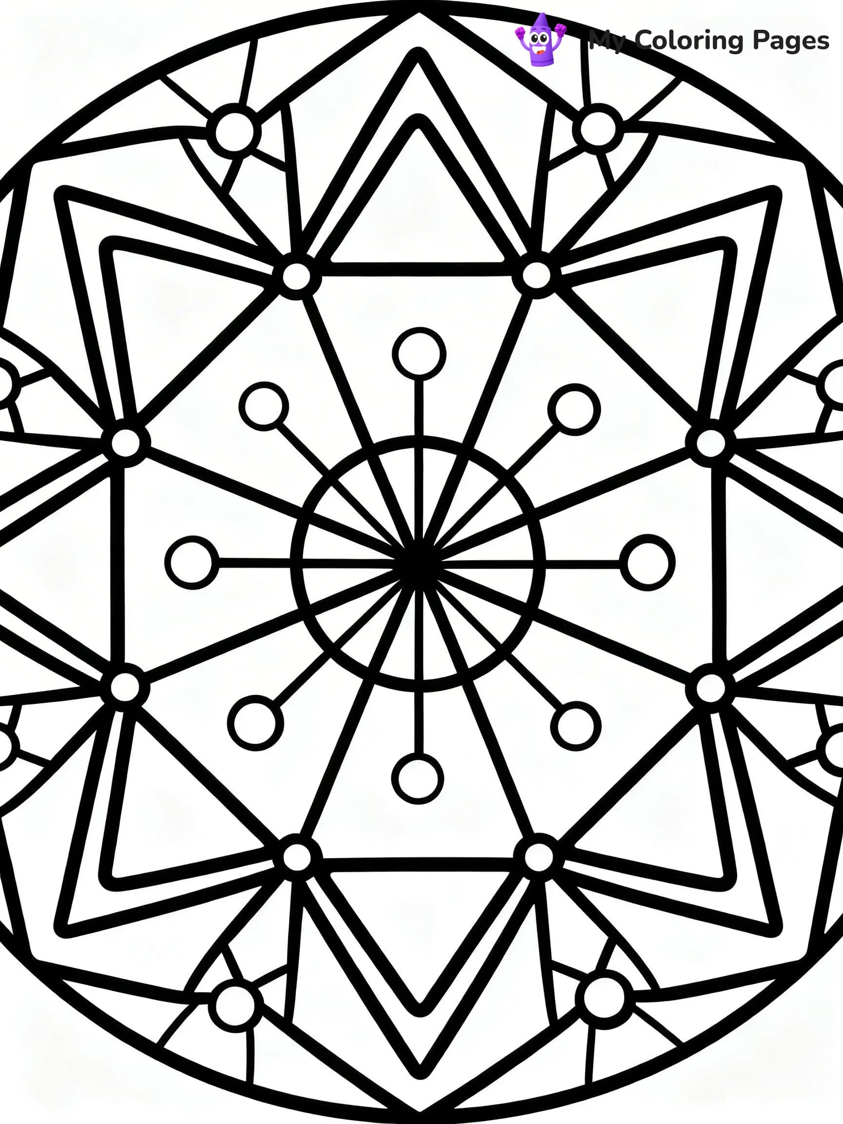 Geometric Mandala Coloring Pages - 6