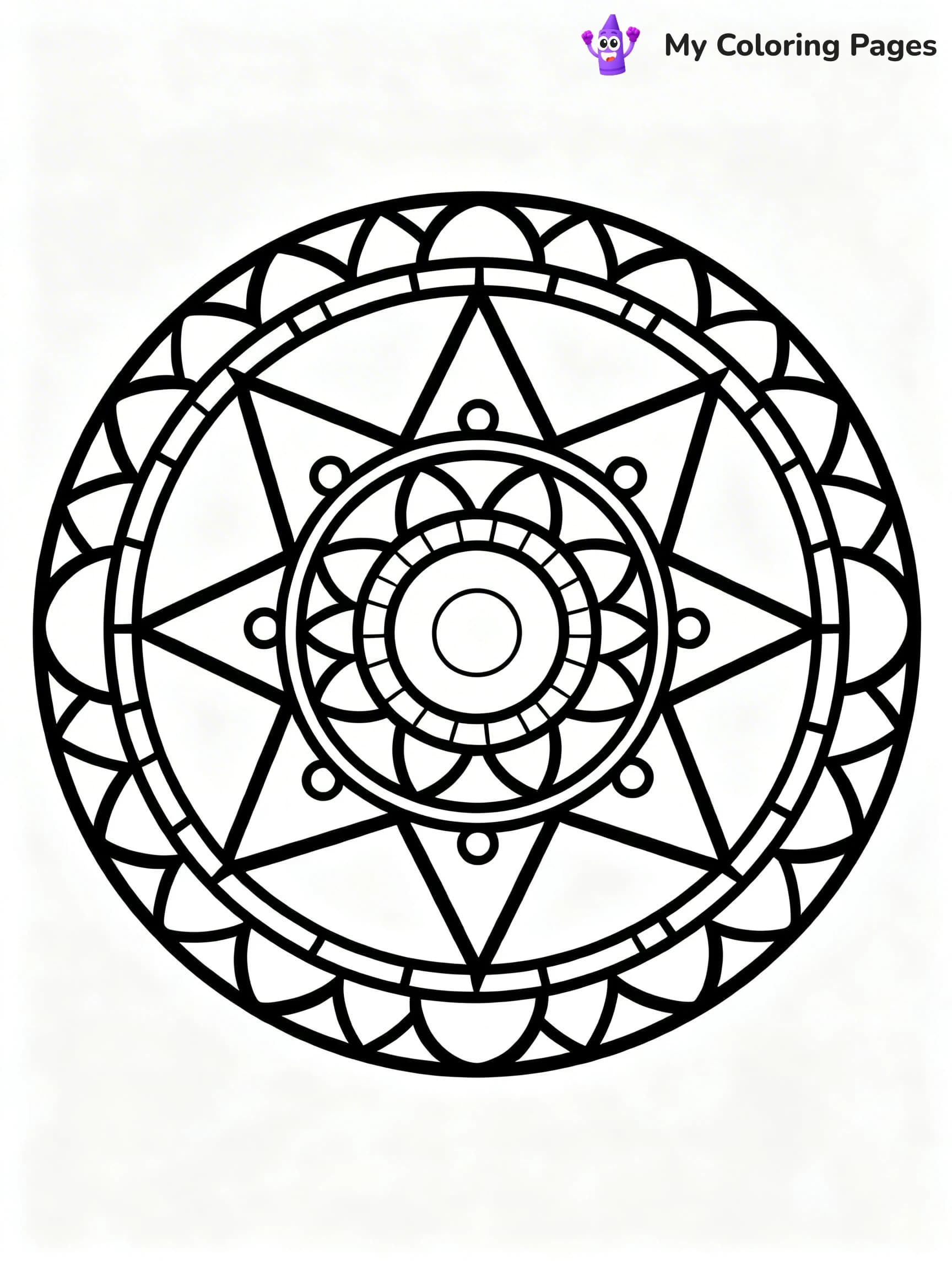 Geometric Mandala Coloring Pages - 5