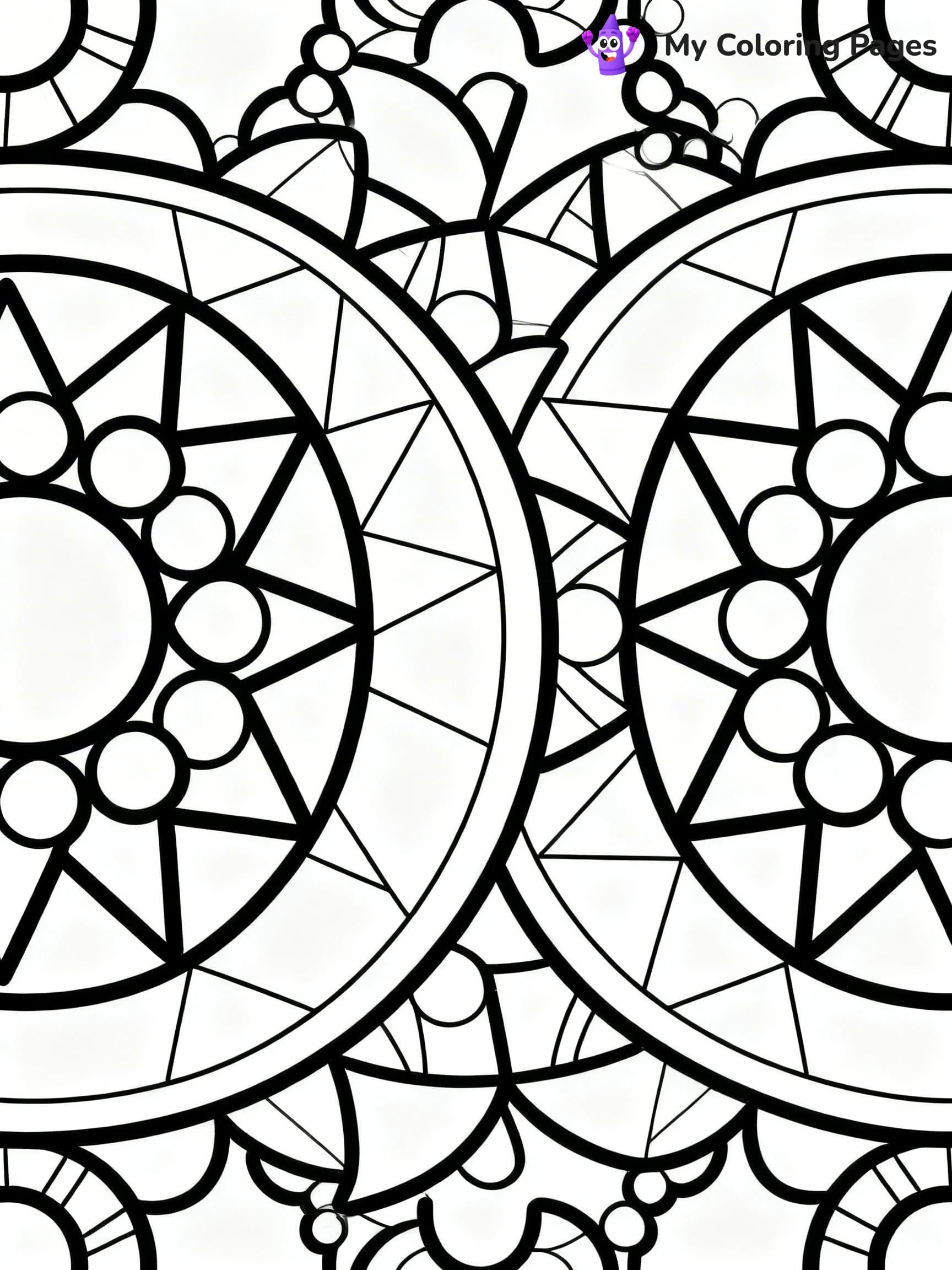 Geometric Mandala Coloring Pages - 4