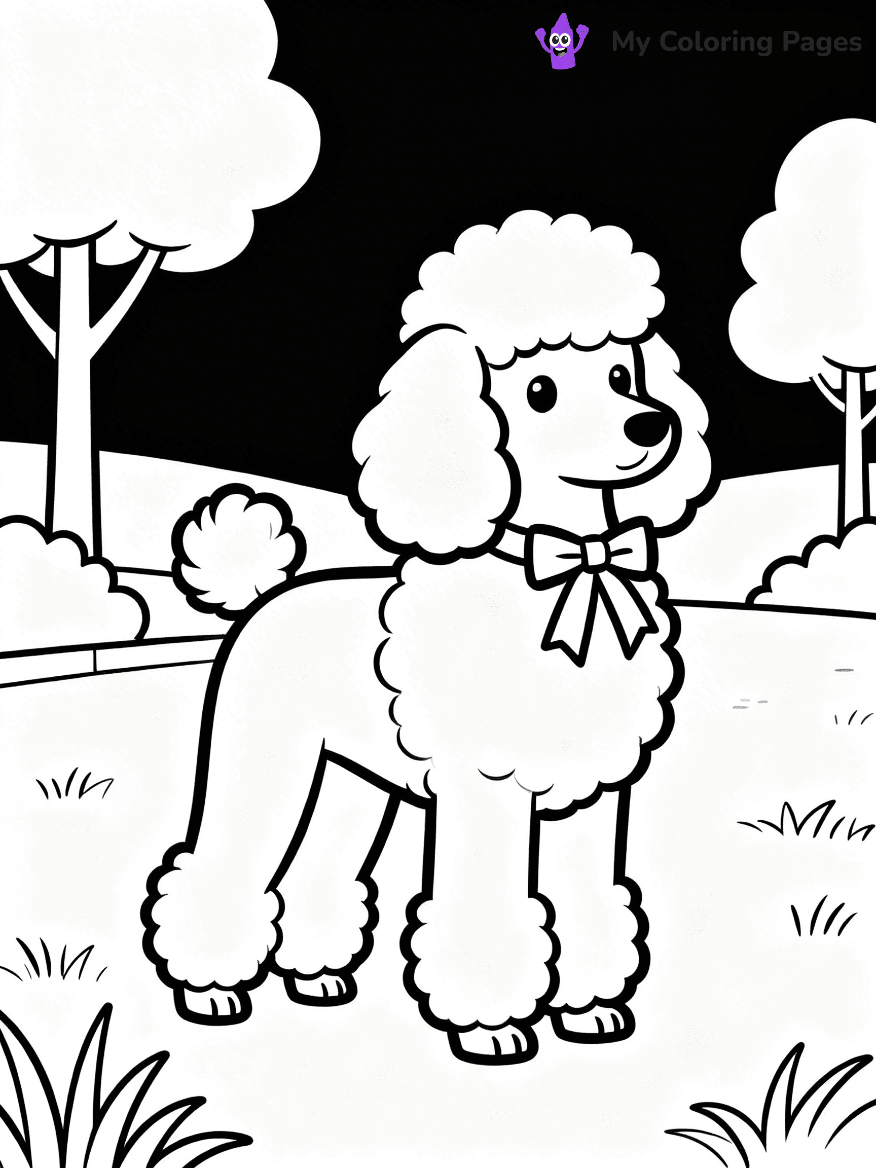 Poodle Coloring Pages - 30
