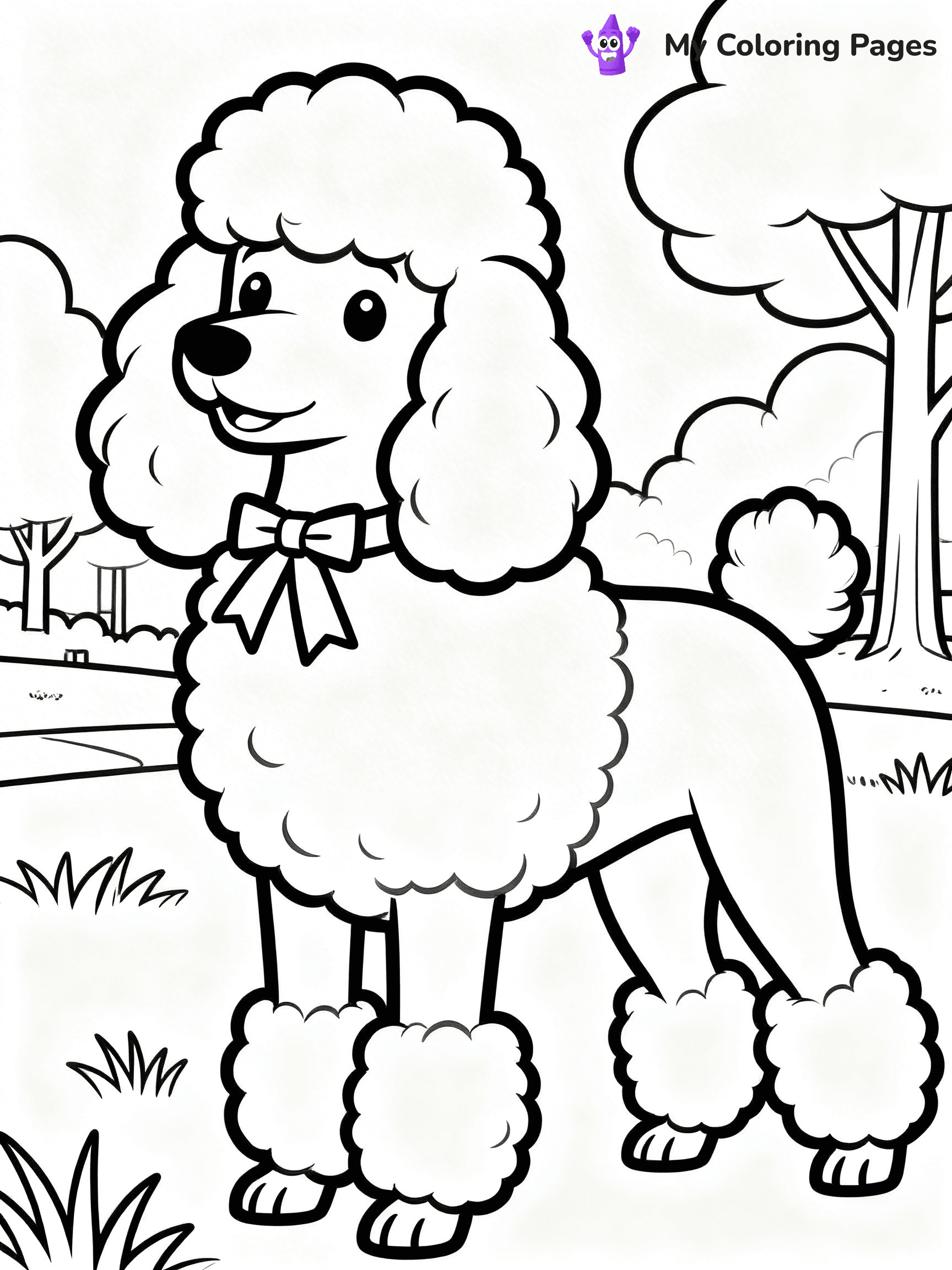Poodle Coloring Pages - 28