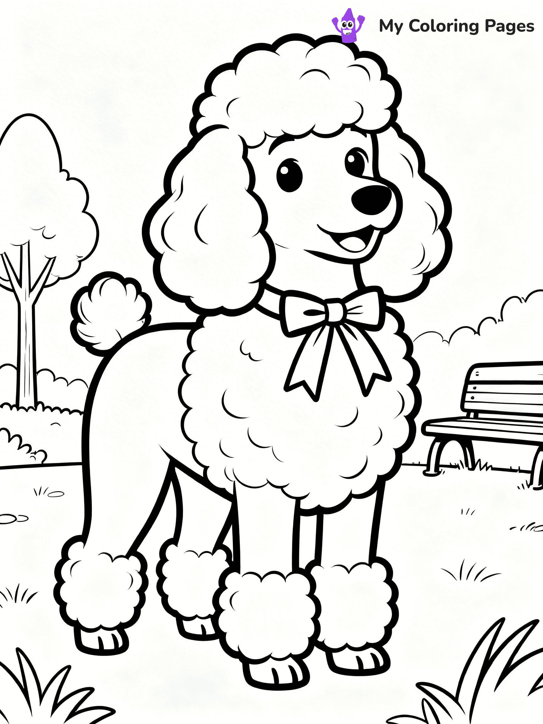 Poodle Coloring Pages - 26