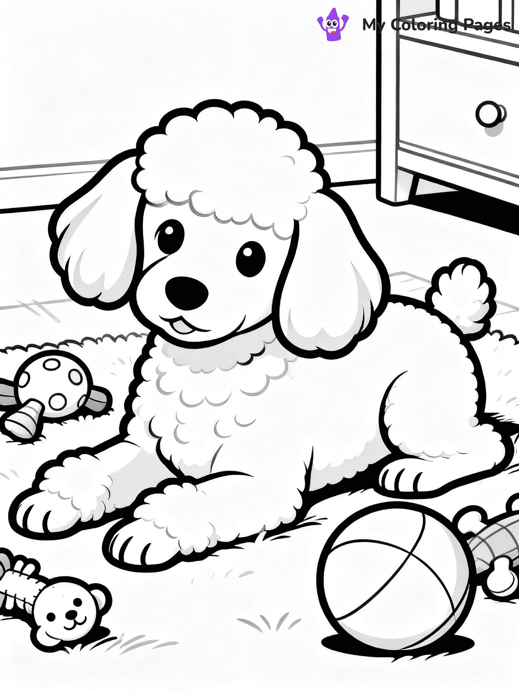 Poodle Coloring Pages - 18