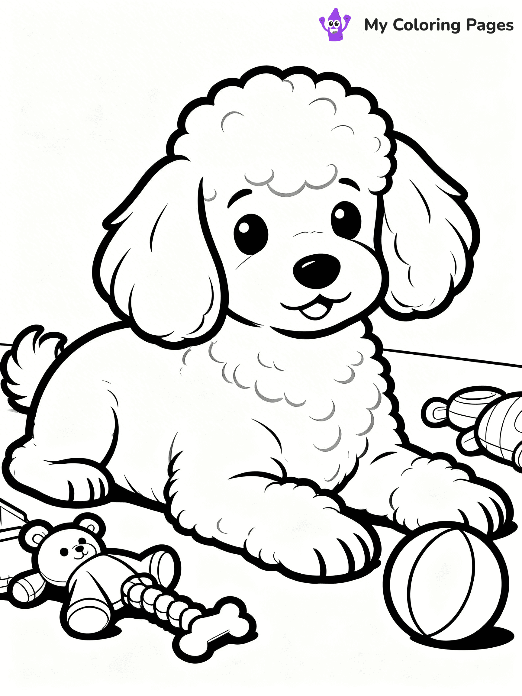 Poodle Coloring Pages - 15