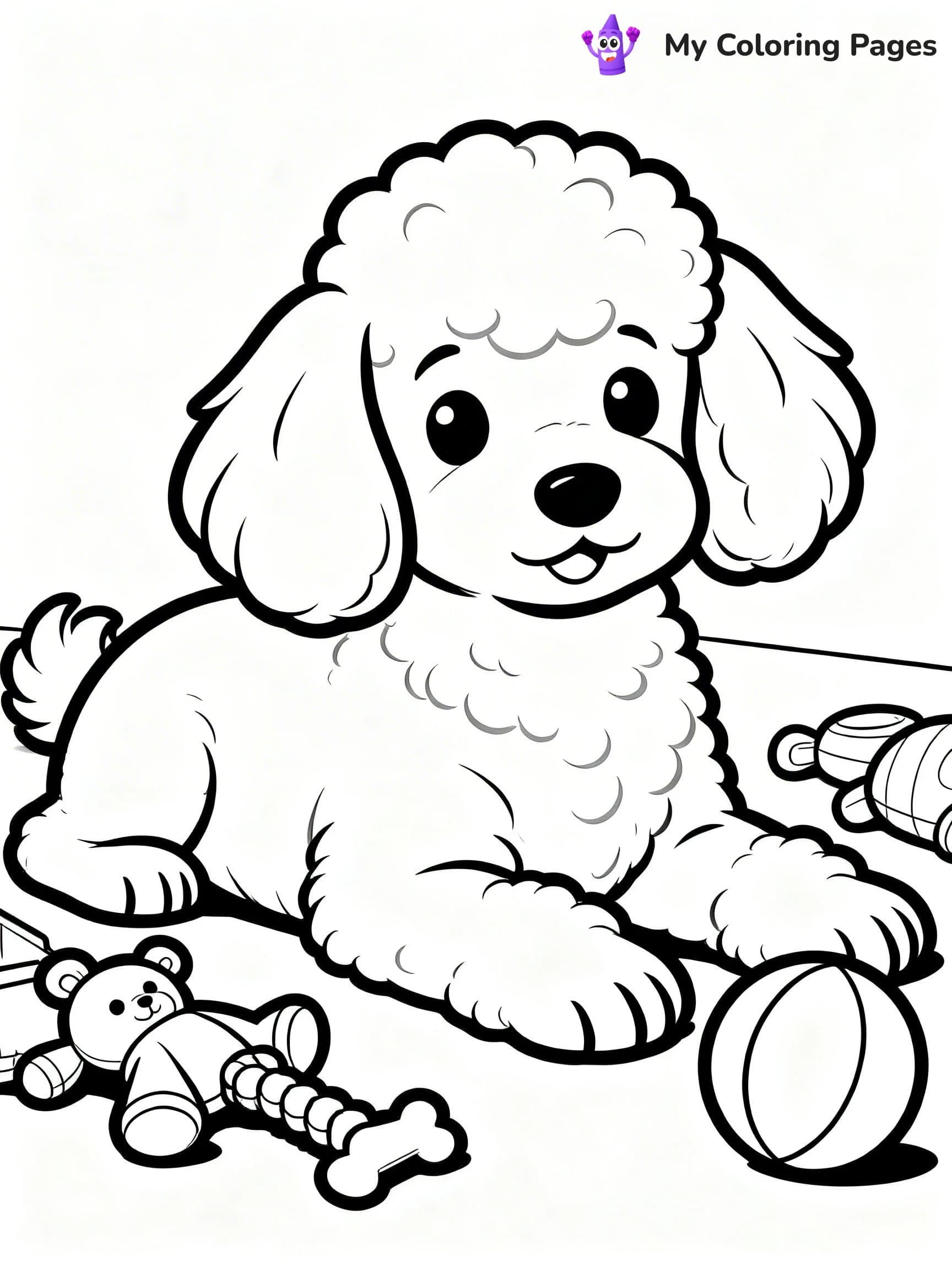 Poodle Coloring Pages - 15