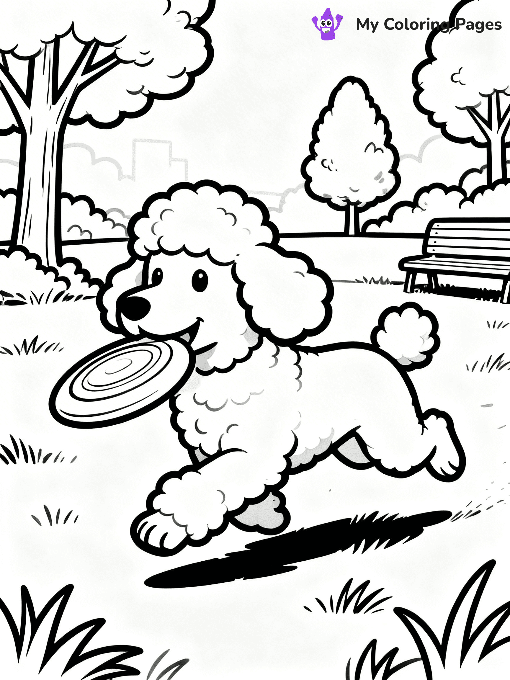 Poodle Coloring Pages - 4