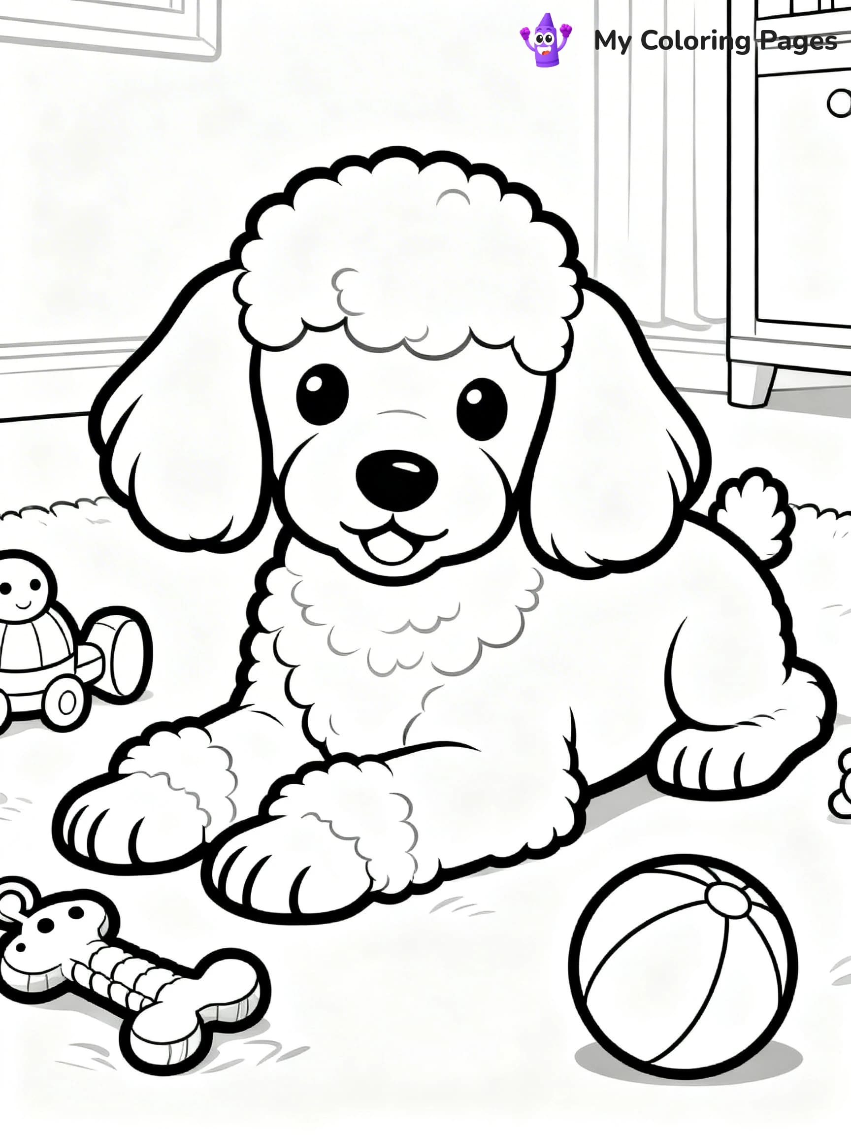 Poodle Coloring Pages - 2