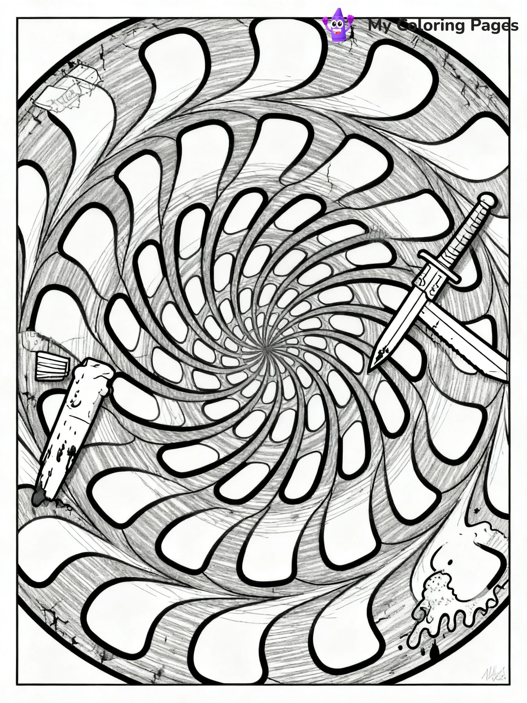 Abstract Coloring Pages - 7